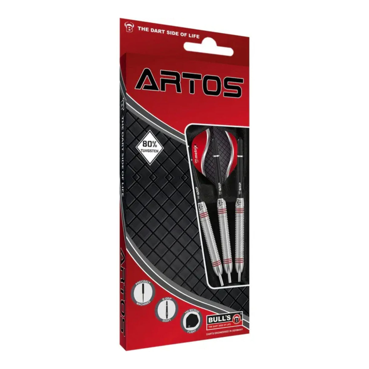 BULL'S Artos AR3 Steel Tip Darts – 22g 80% Tungsten