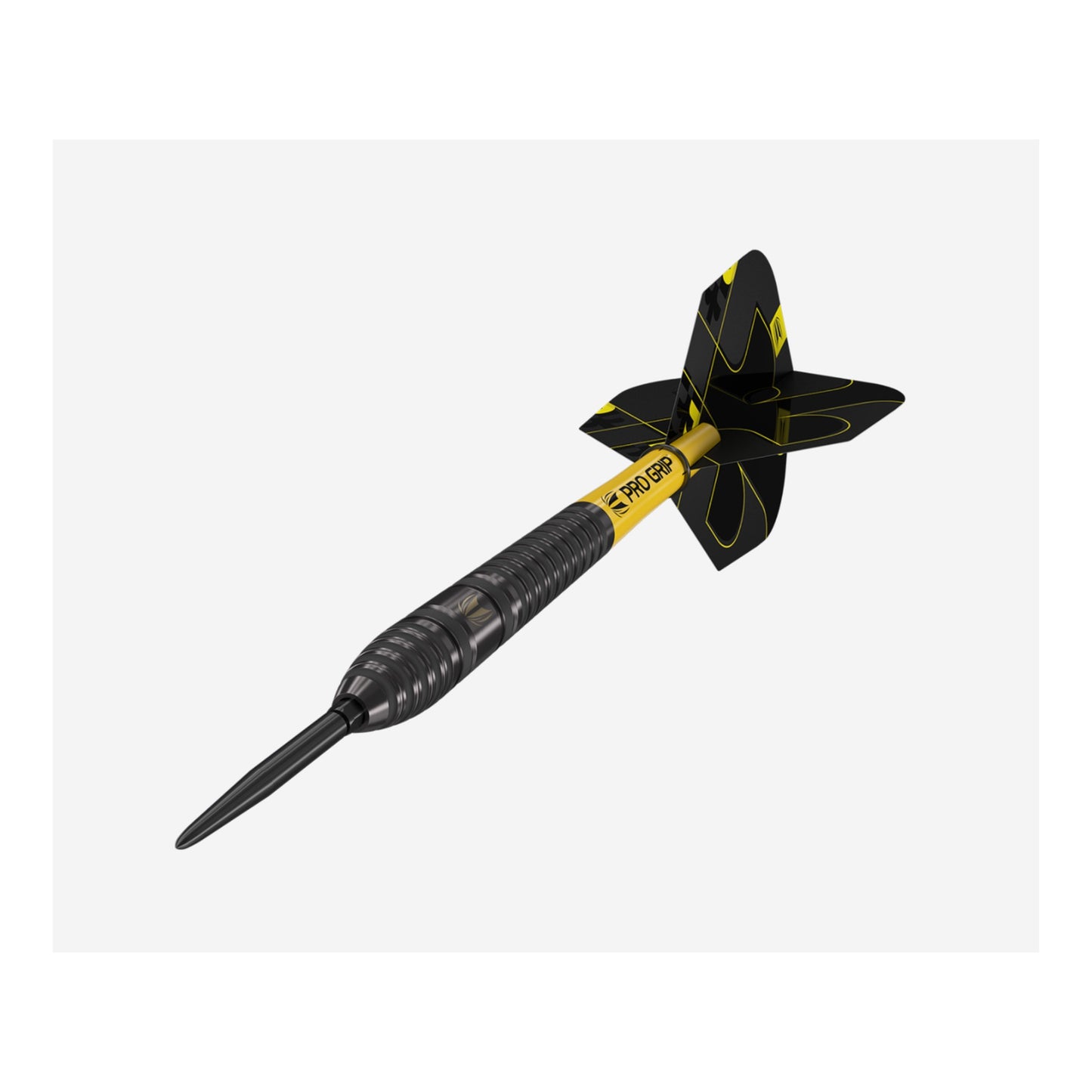 Target Bolide Void 03 SP darts set showing straight barrels and yellow shafts