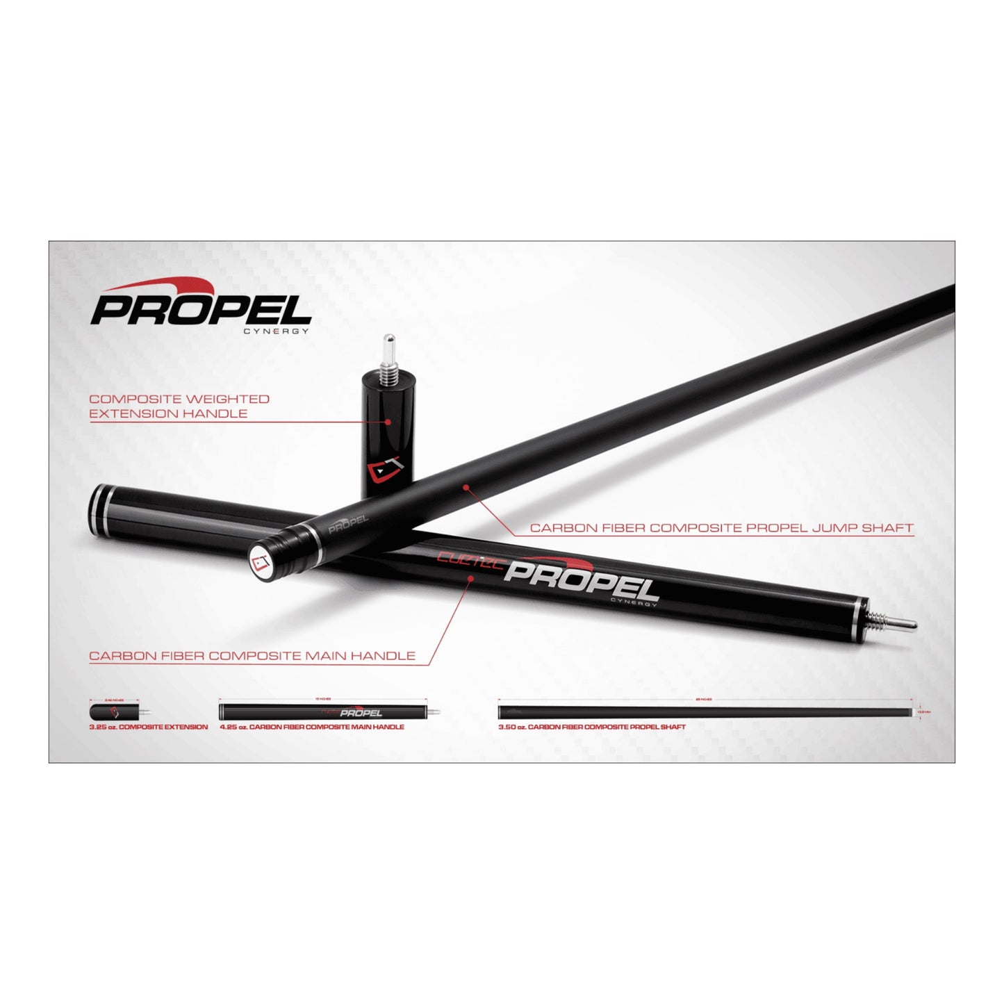 Cuetec Cynergy Propel Jump Cue – Ruby Red
