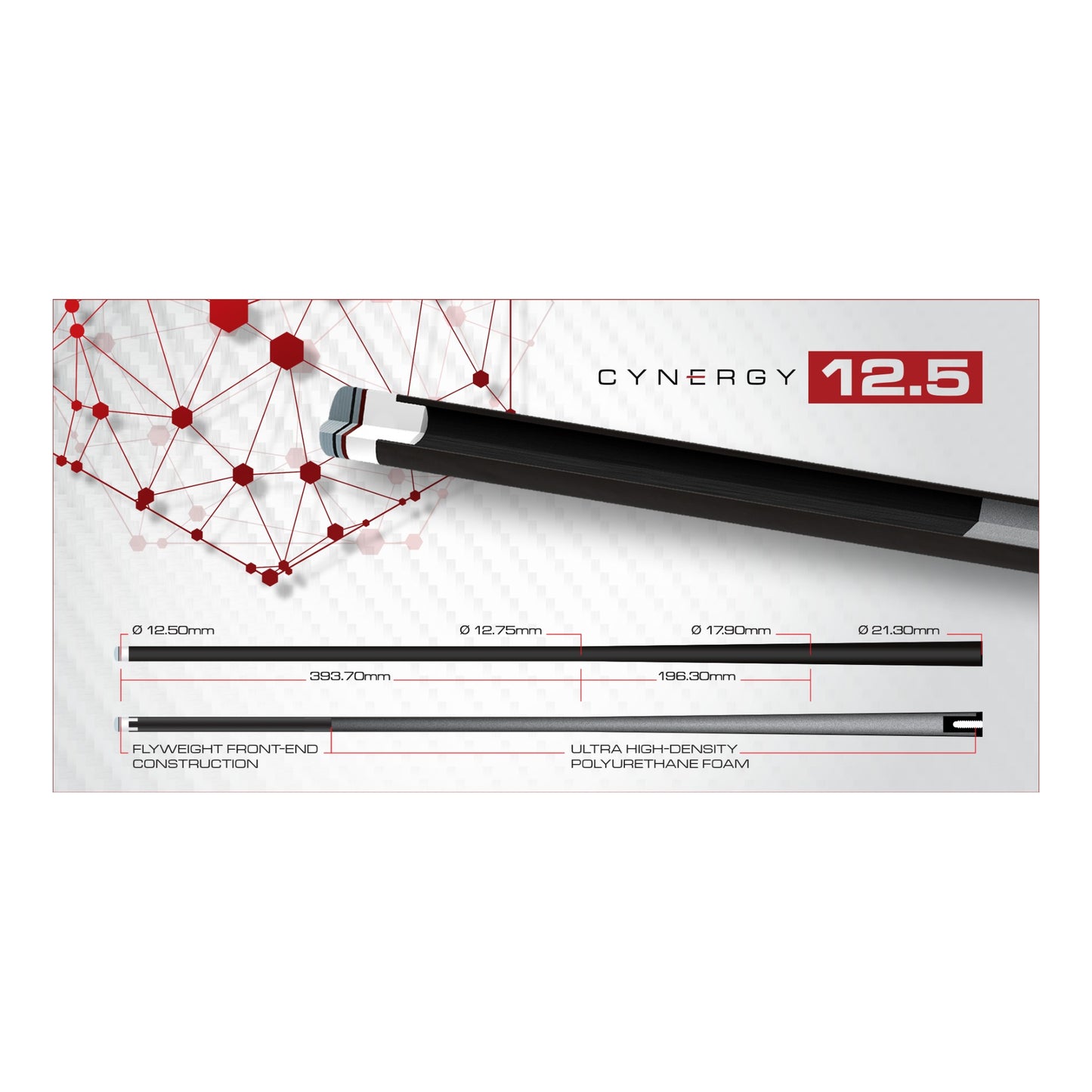 Cynergy Truewood Ebony II LTW Carbon Fiber Pool Cue