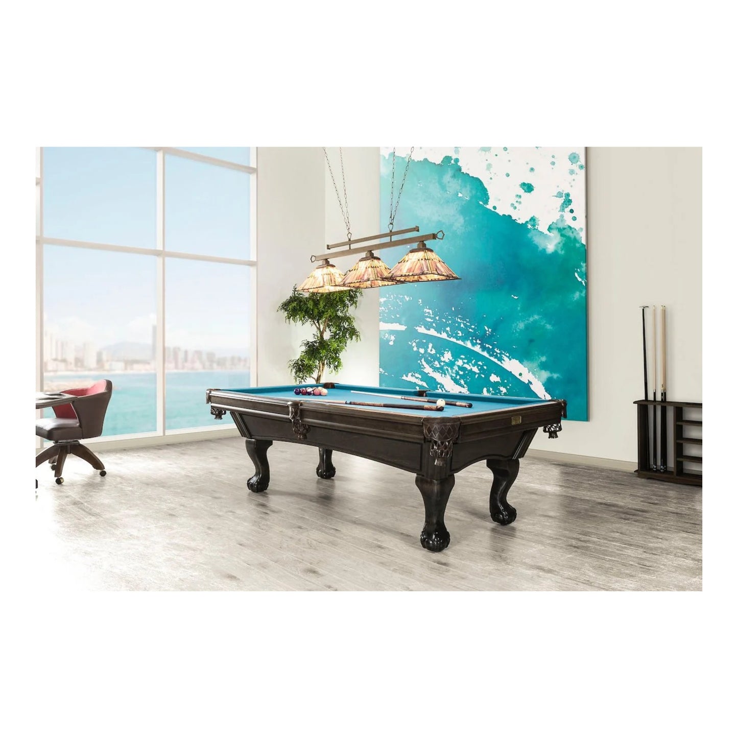 Dynasty Pool Table ball and claw leg detail