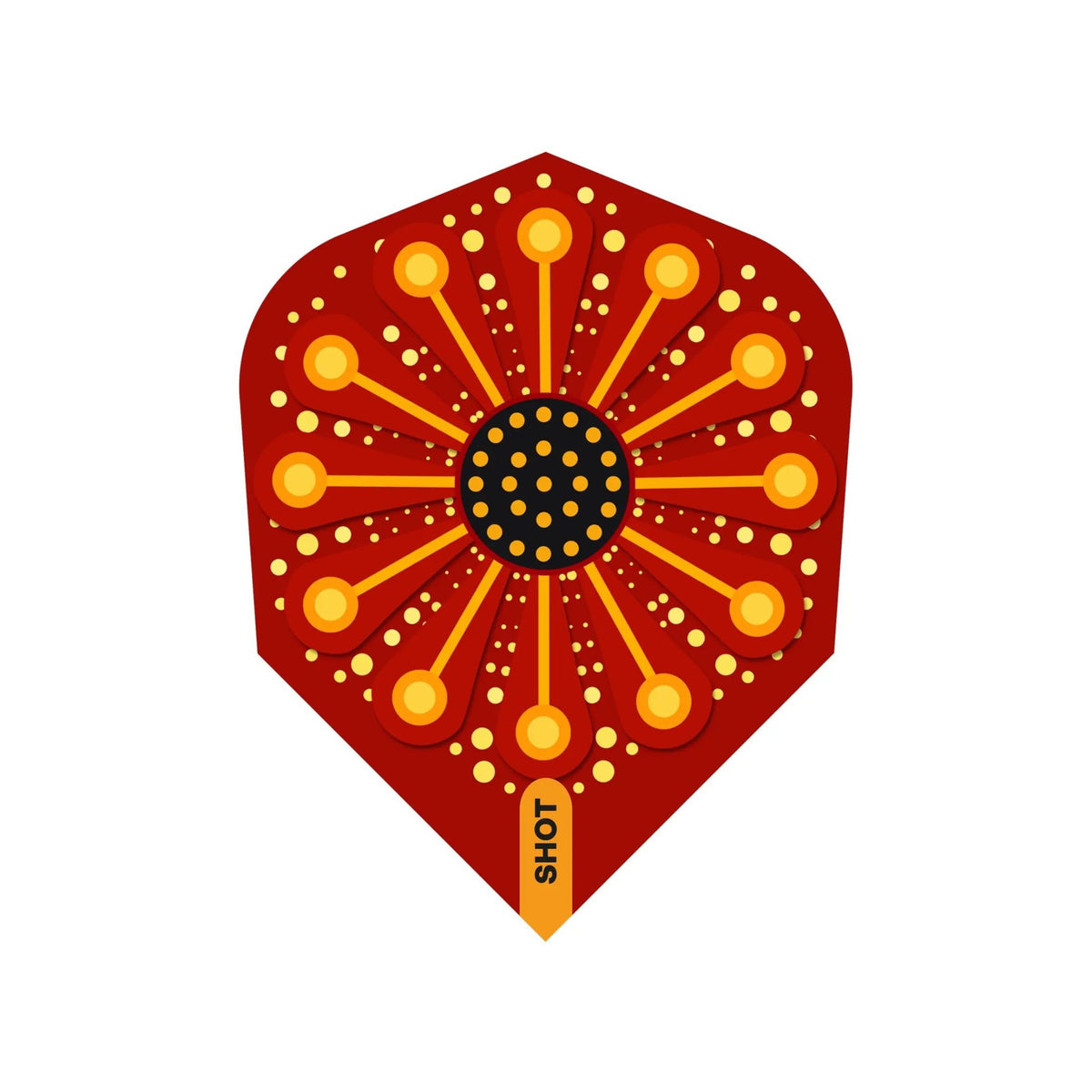 Single Goths Skildus spare dart flight displaying intricate graphics and small standard shape.