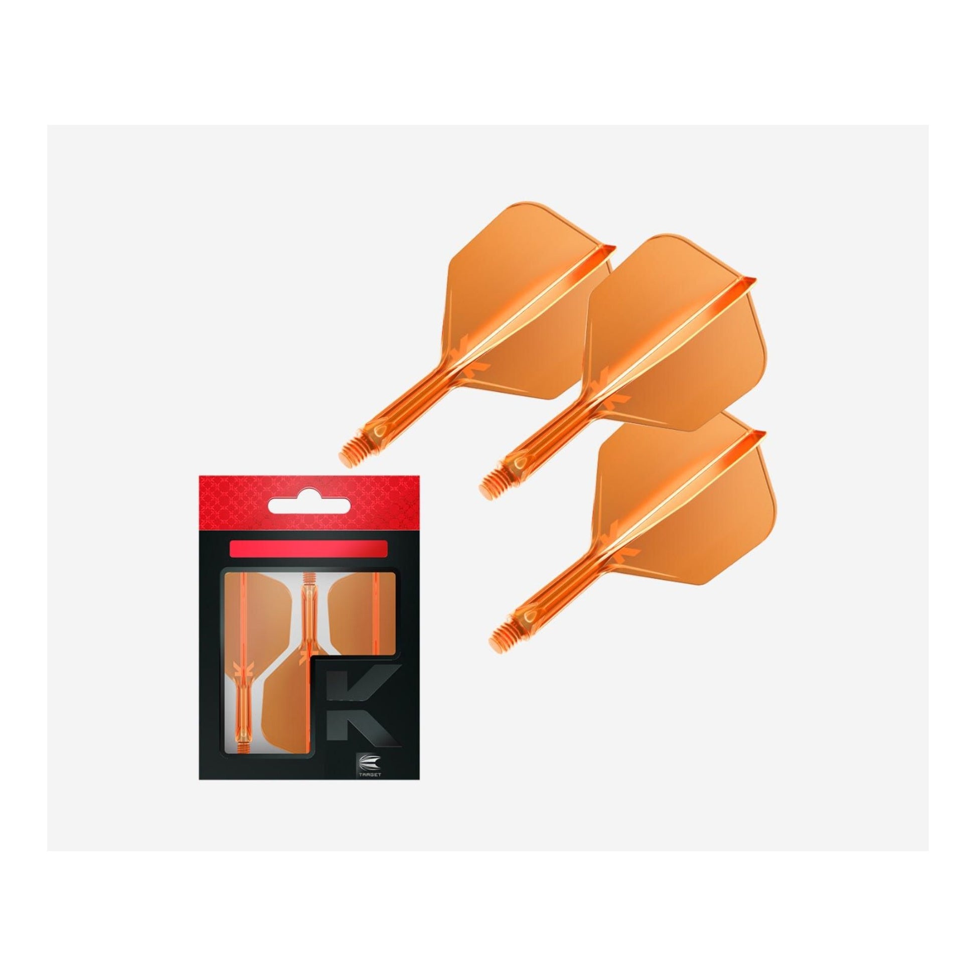 K-Flex No.2 Neon Orange Integrated Flight pkg of 3