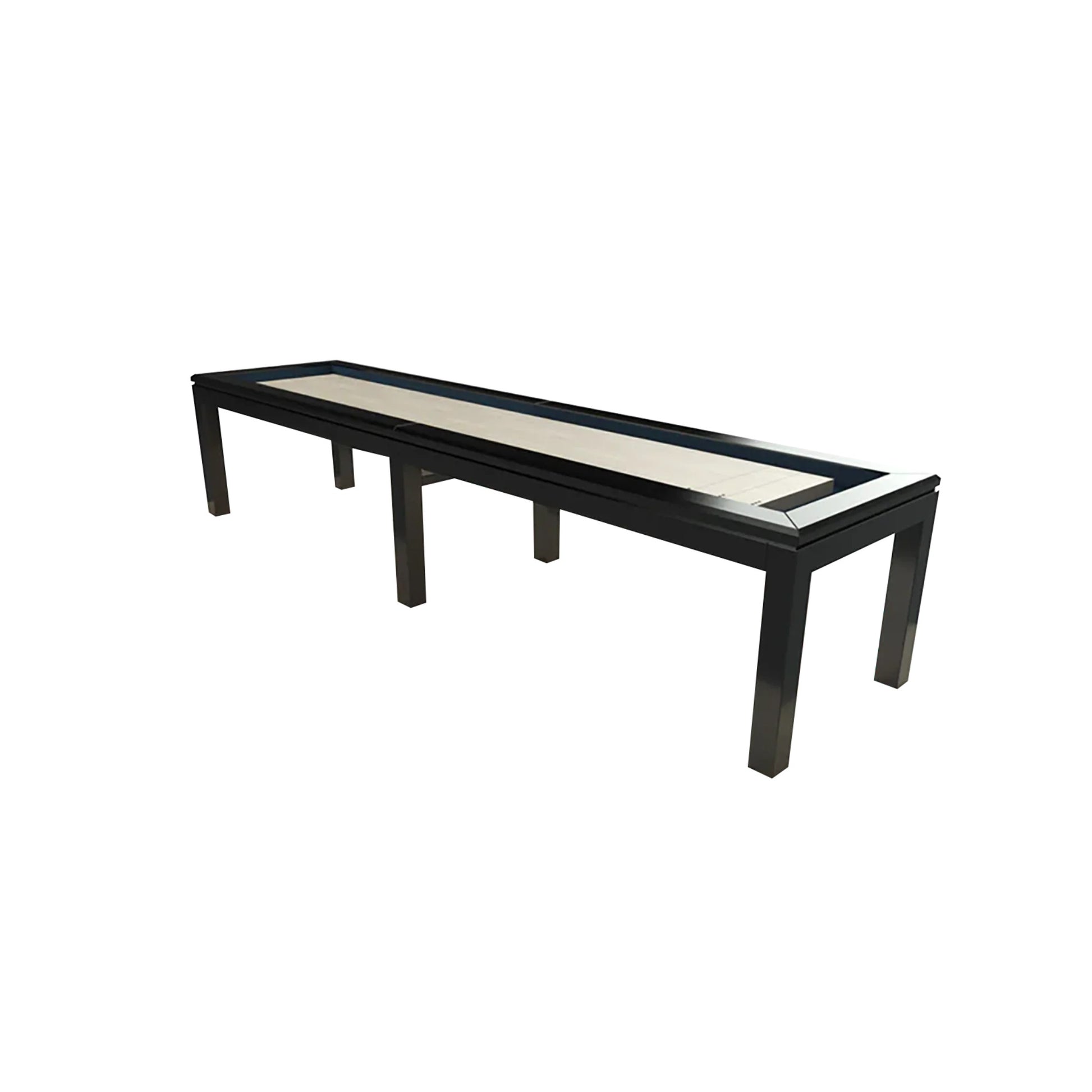 La Condo éVolution Shuffleboard table with modern legs and blue felt