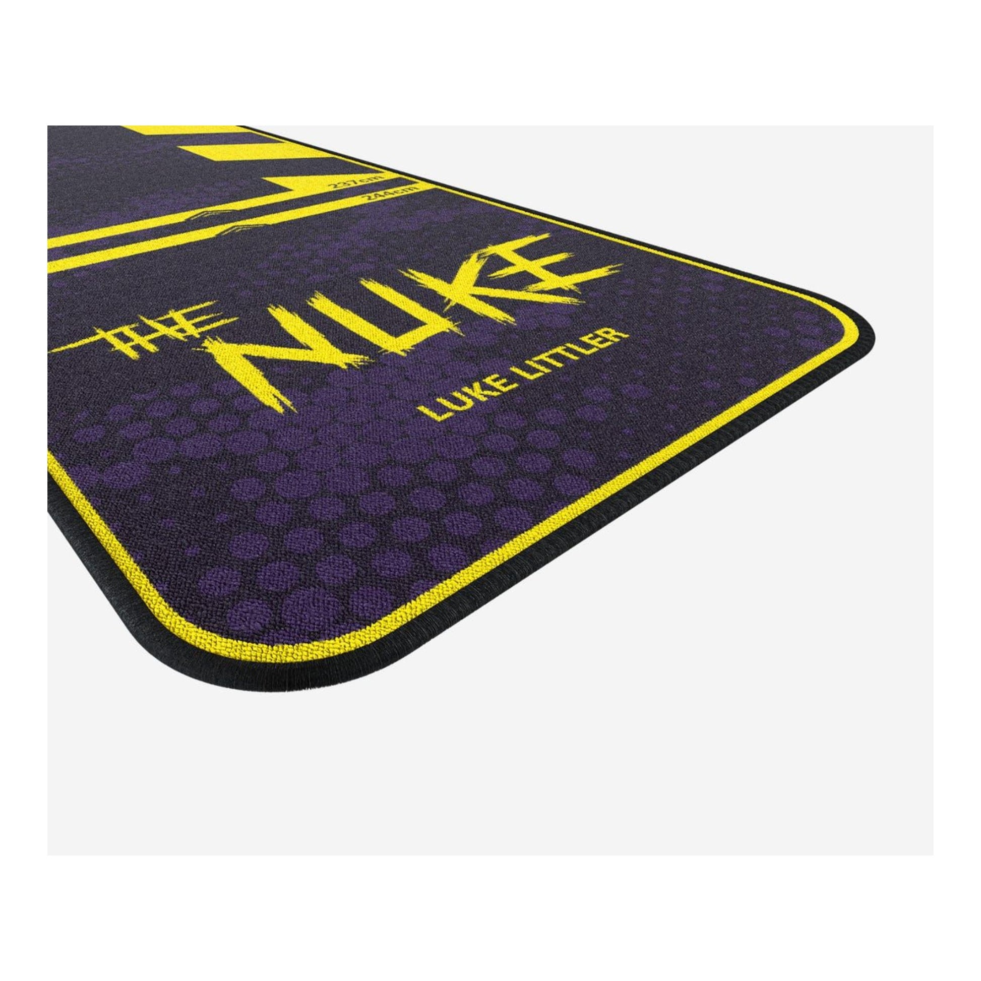 Luke Littler official purple and yellow dart mat