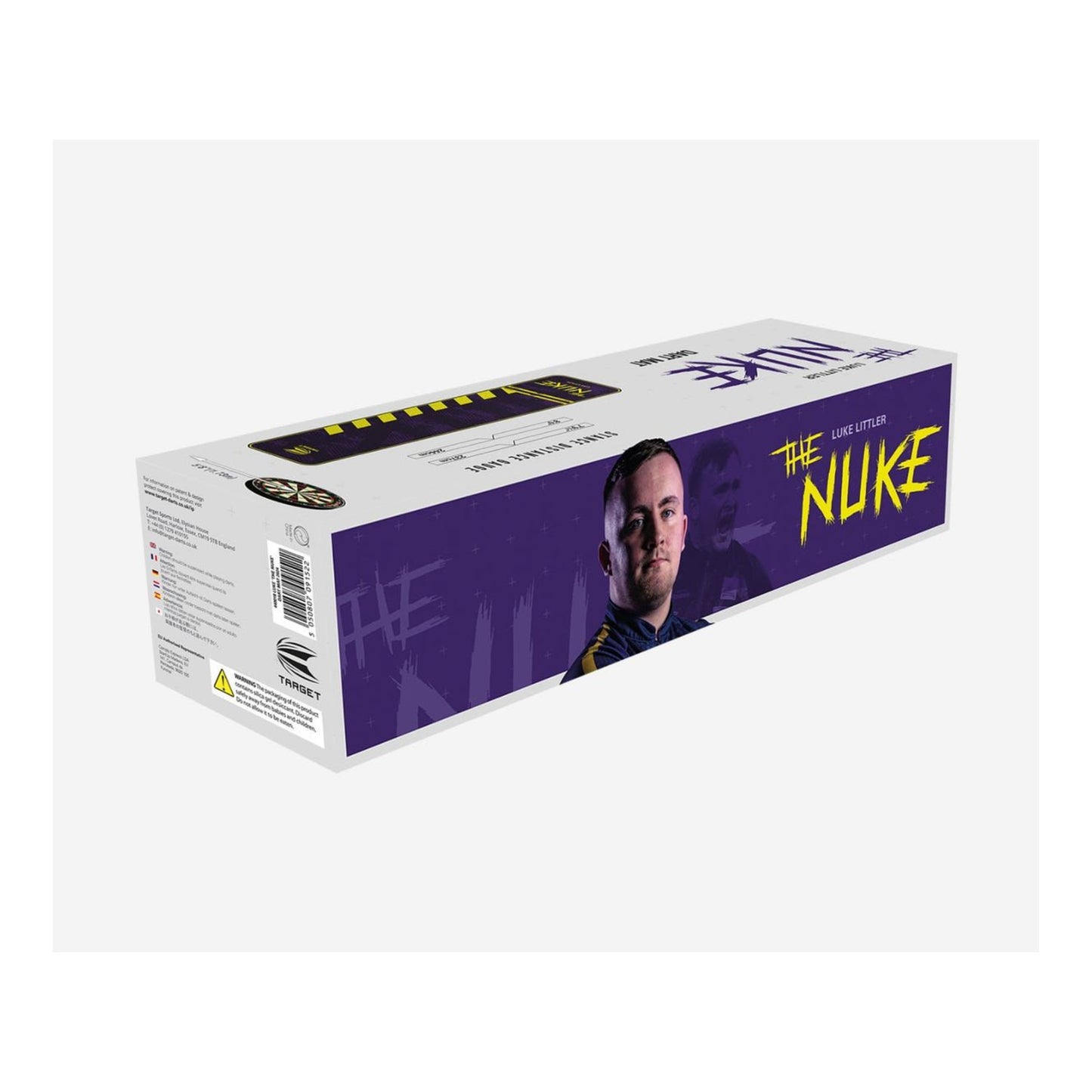 Luke Littler official purple and yellow dart mat boxed