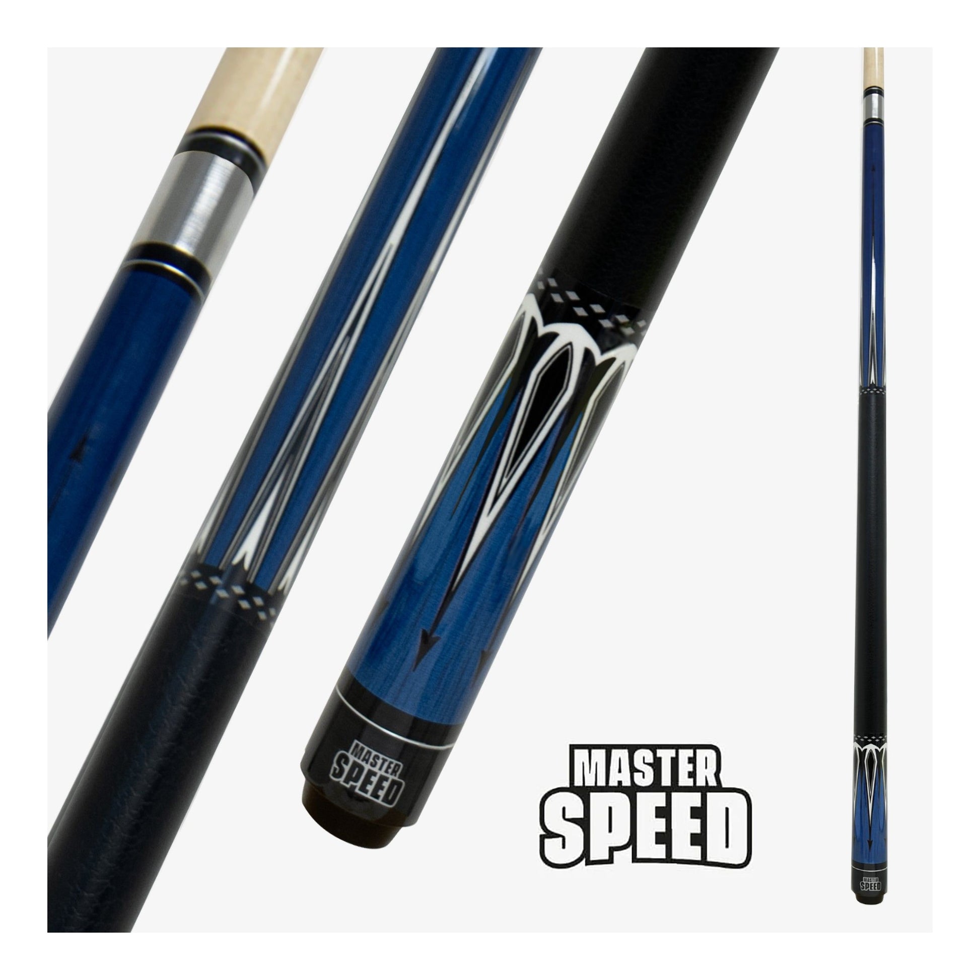 MASTER SPEED POOL CUE OL23-3 BLUE 58'' 13MM