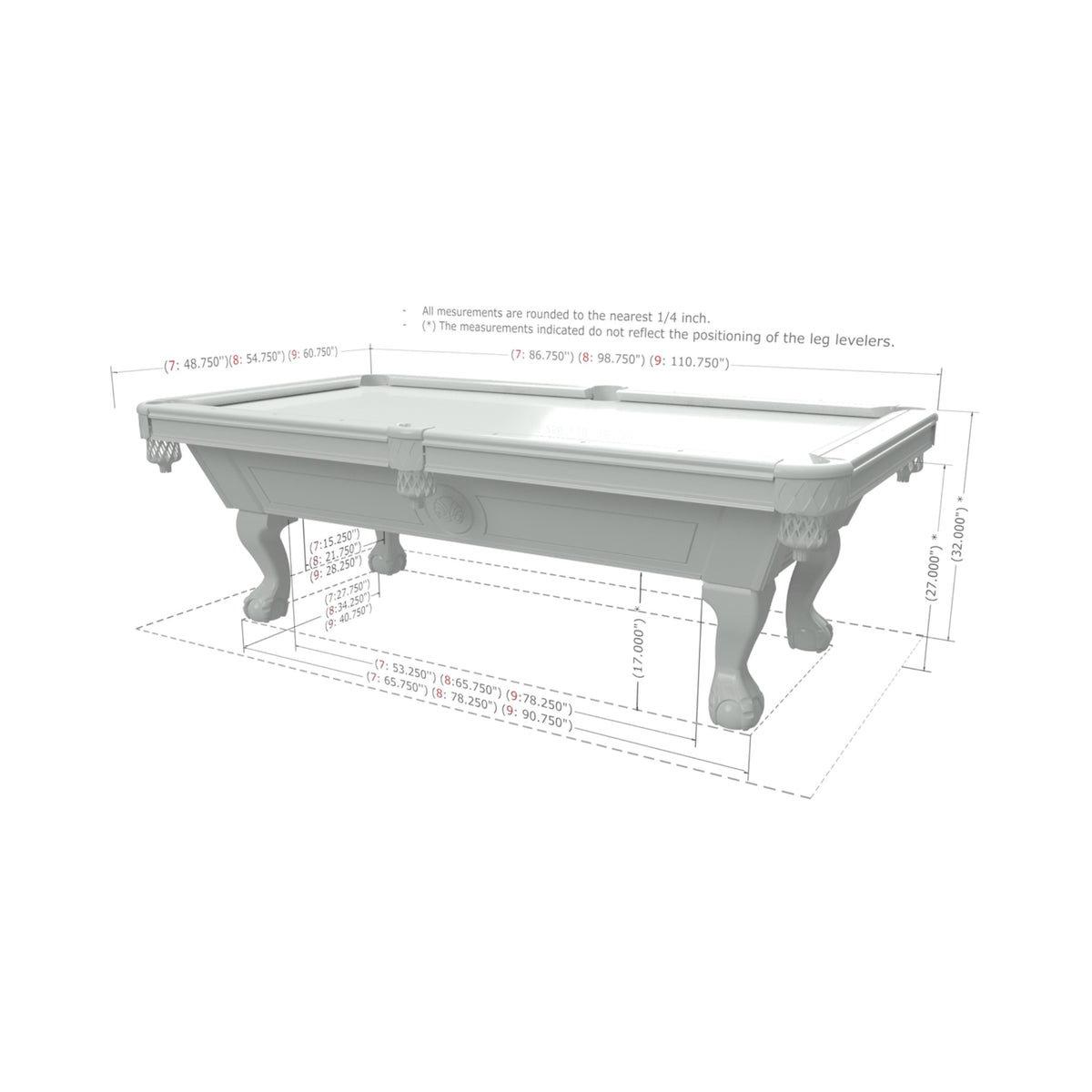 Régence Solid Wood Pool Table