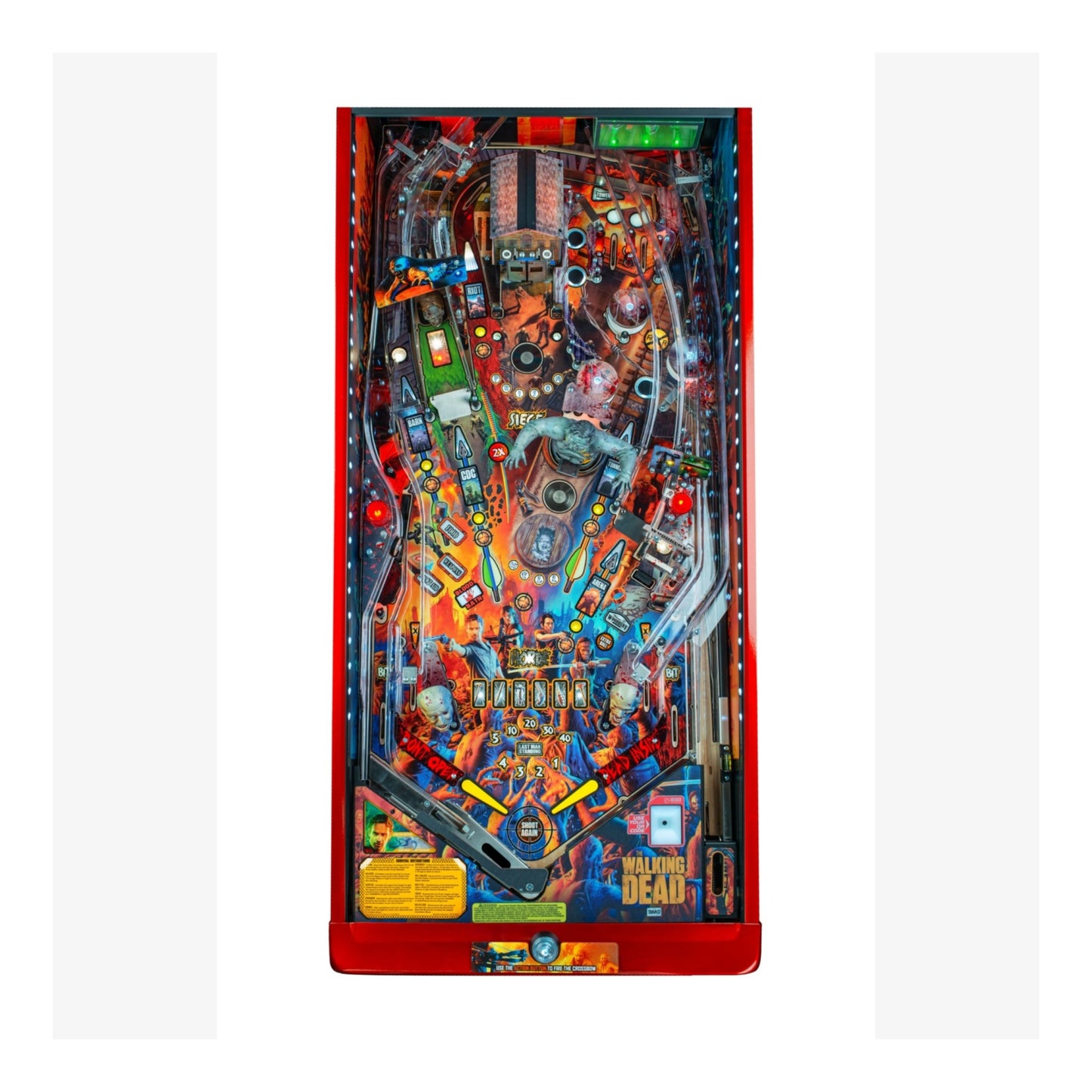 Limited Edition Stern Pinball. Pinball machine themed after 'The Walking Dead' on a white background