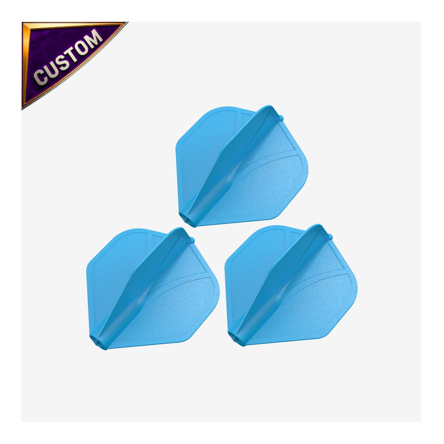 Custom Airfoil Molded Dart Flight Set - Blue