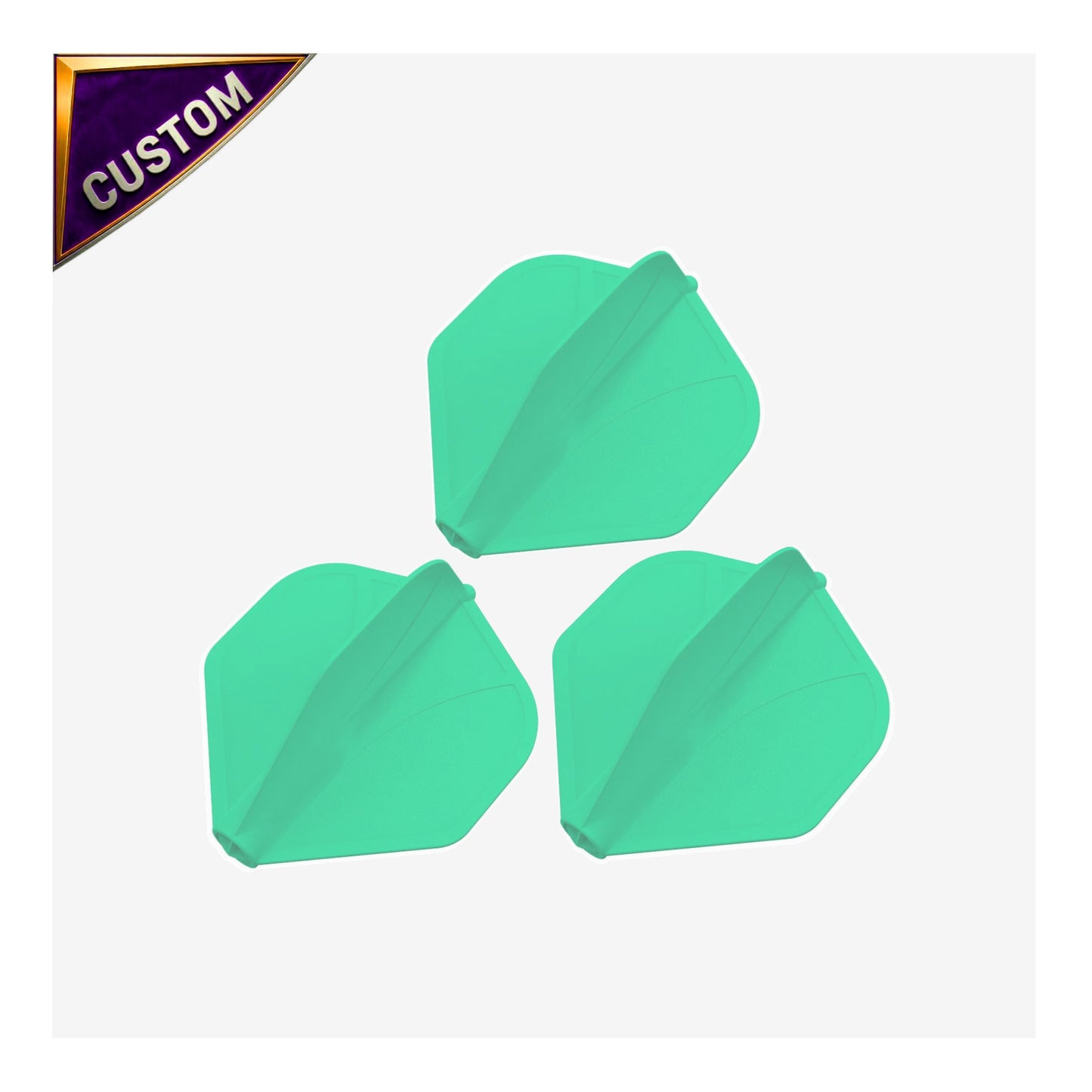 Custom Airfoil Molded Dart Flight Set - Green