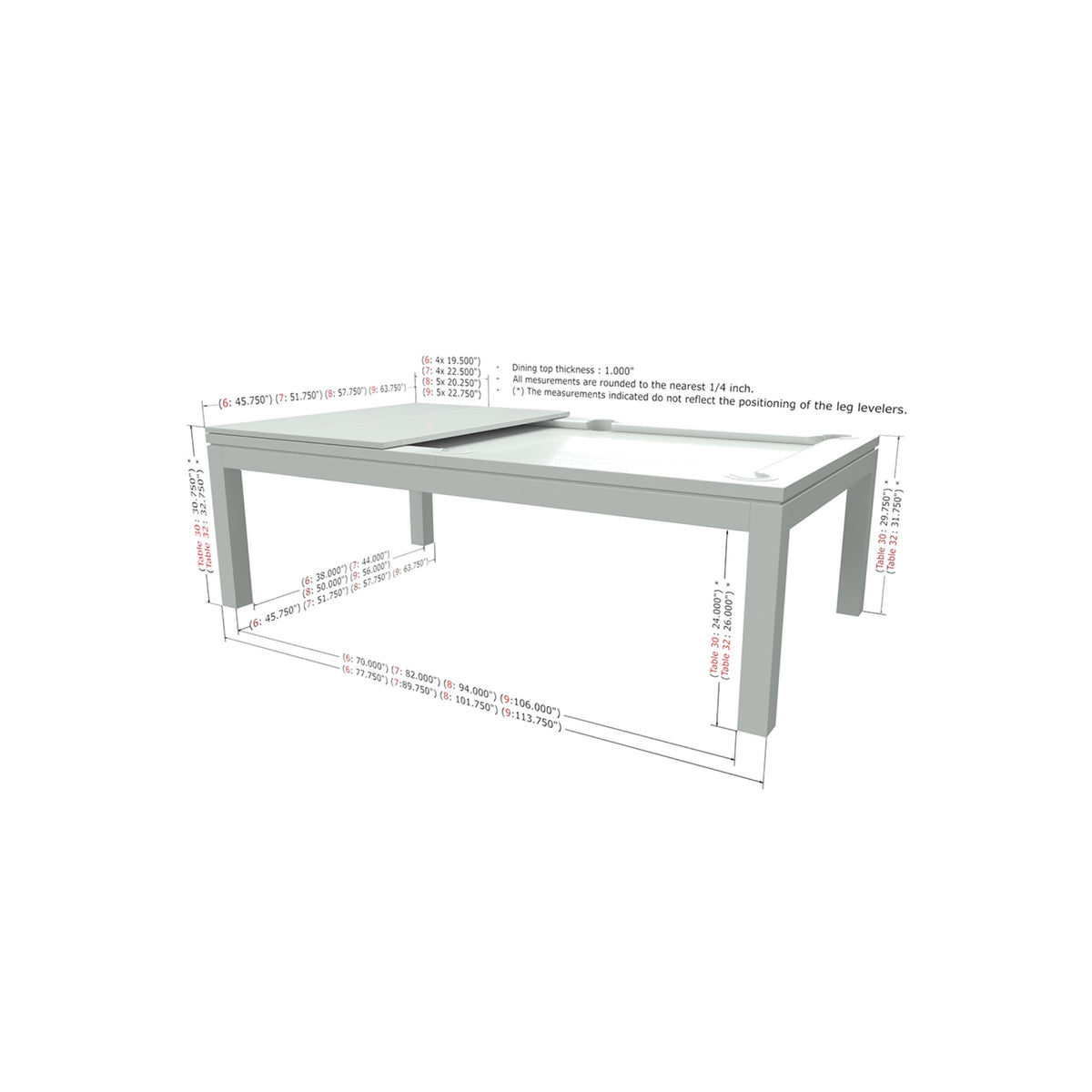 La Condo Duo Convertible Pool & Dining Table