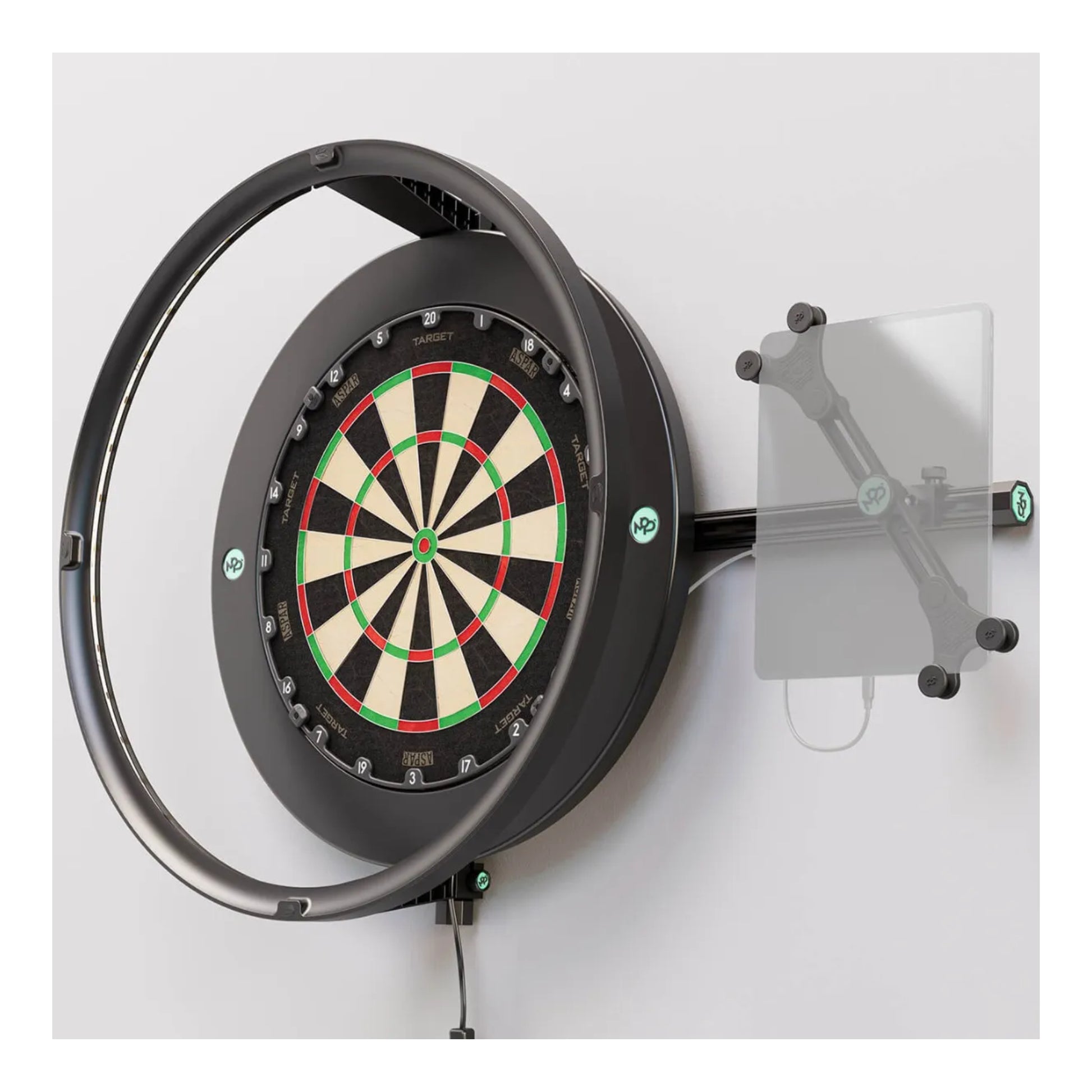 Target MOD Tablet Mount attached to MOD system showing adjustable angle