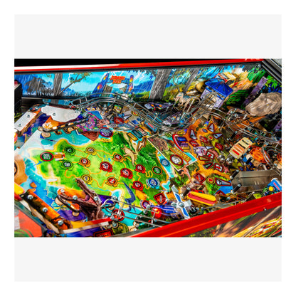 Detail of the T. Rex mech on the 30th Anniversary playfield.