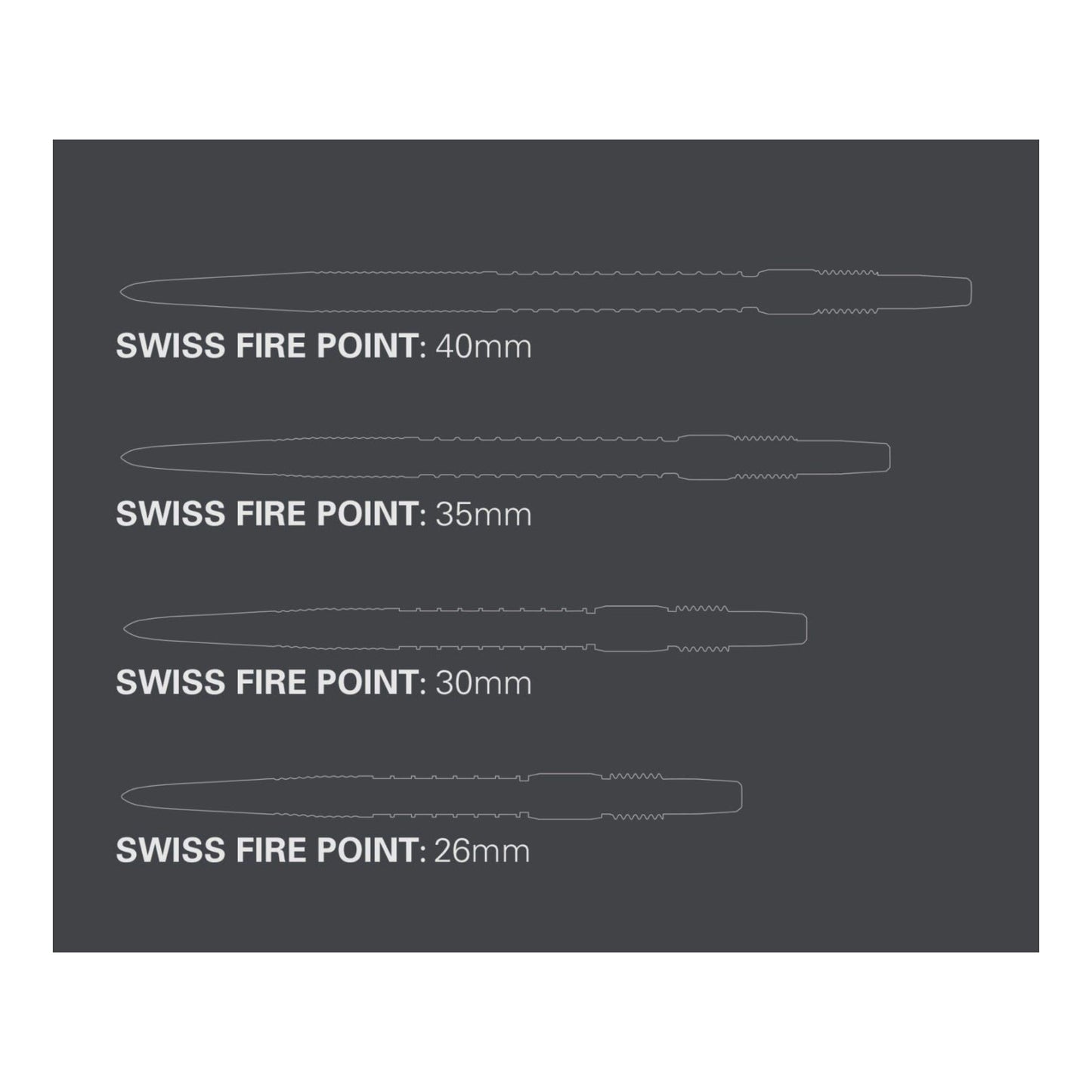 Target Swiss Fire Points – Premium Replacement Dart Points