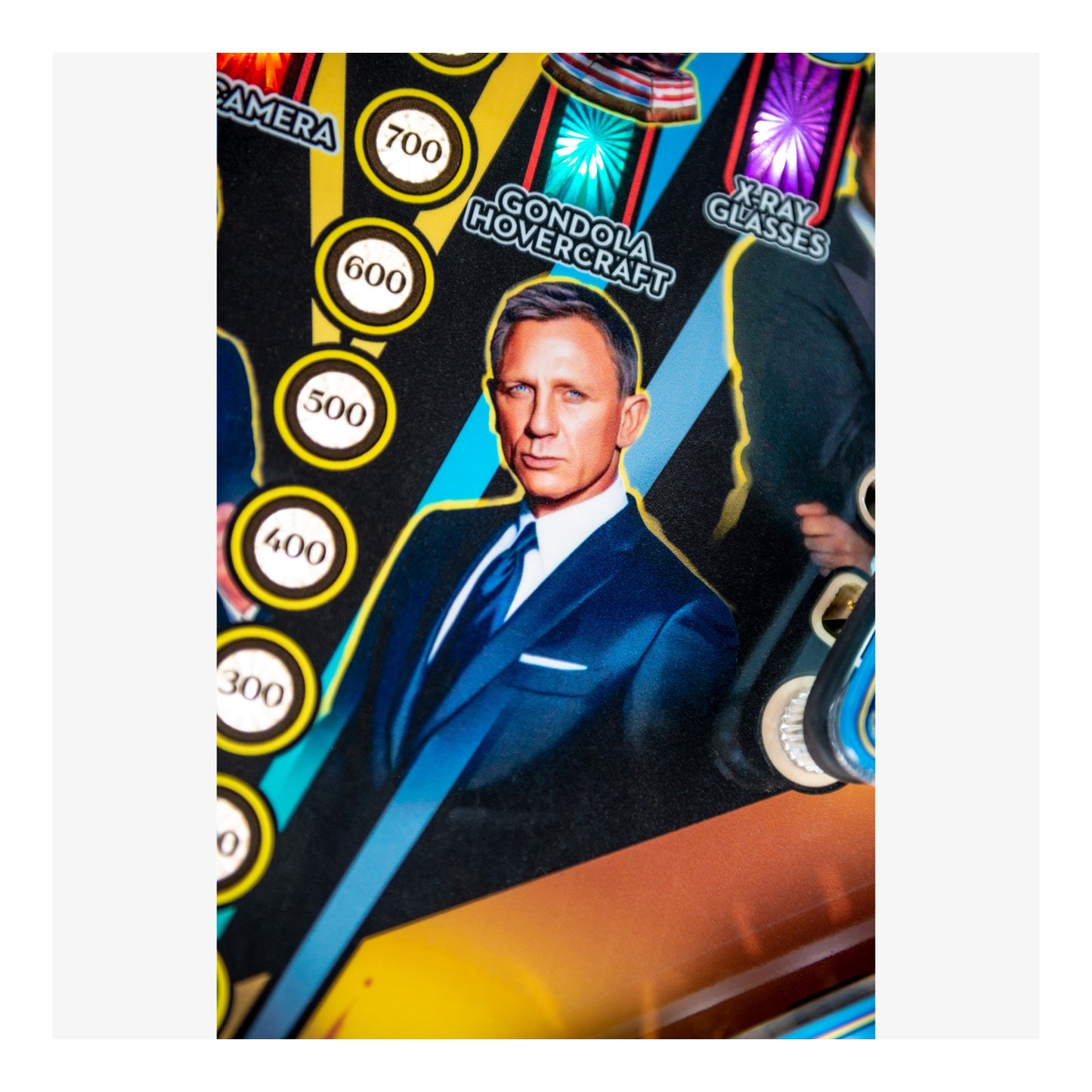 Character from a pinball machine with colorful design elements