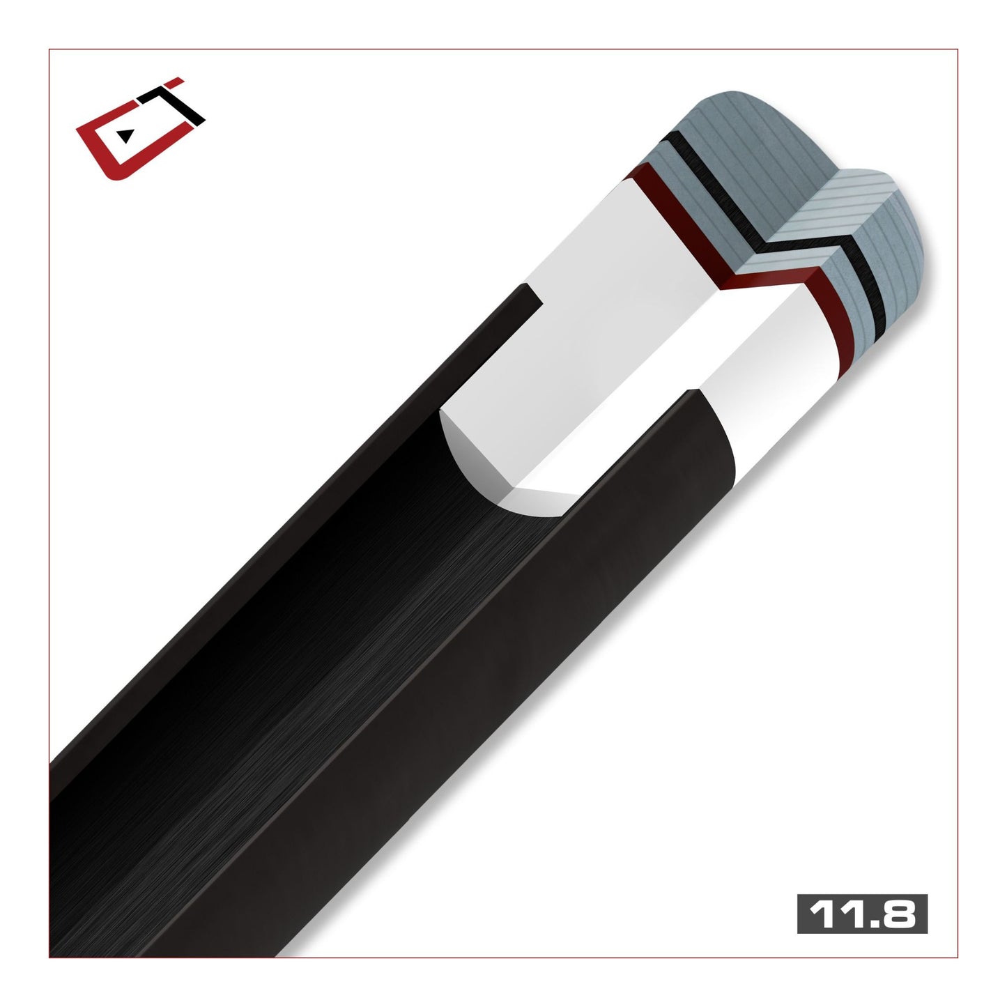 Cuetec Cynergy 11.8mm Carbon Fiber Shaft (3/8x10 Flat)