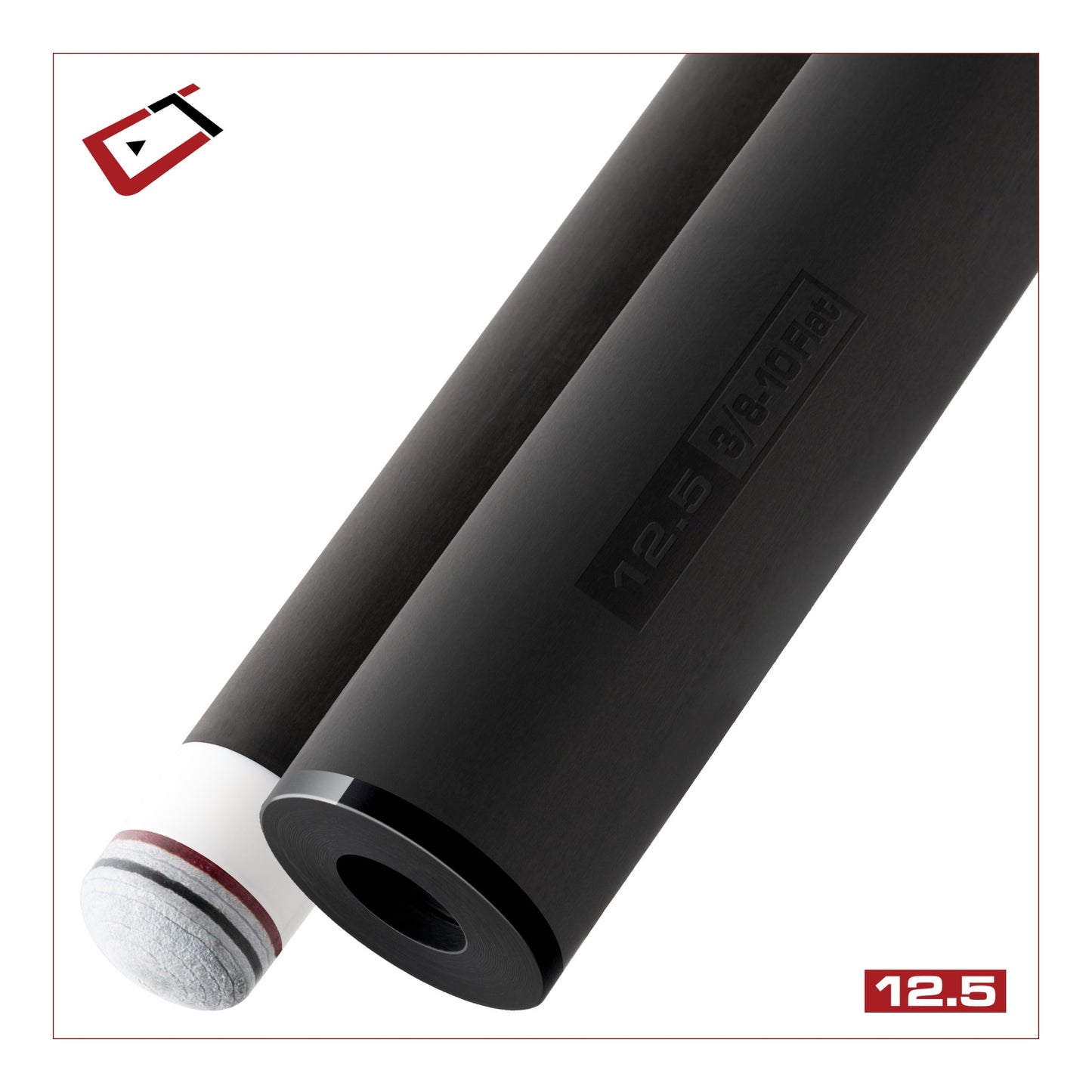 Cuetec Cynergy 12.5mm Carbon Fiber Shaft (3/8 x 10 Flat)