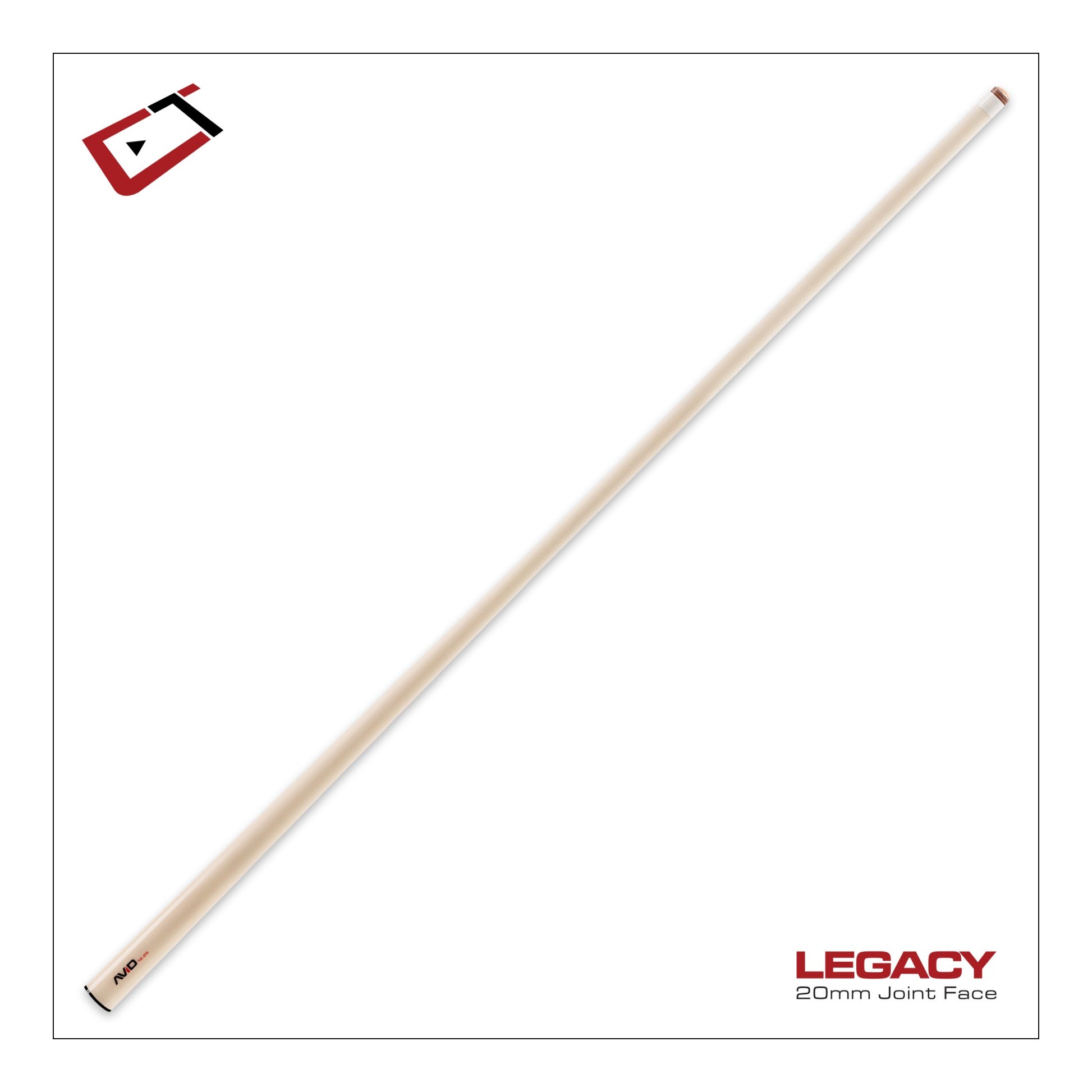 Full length view of the AVID Era Sneaky Pete low-deflection cue