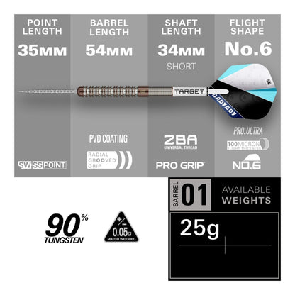Adam Lipscombe SP Darts 25g | Premium 90% Tungsten