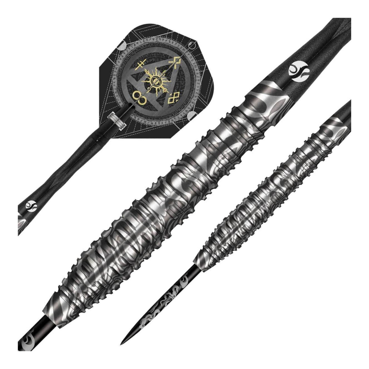 Close up of the torpedo barrel and laser etched grip on the Alchemy Runstel dart
