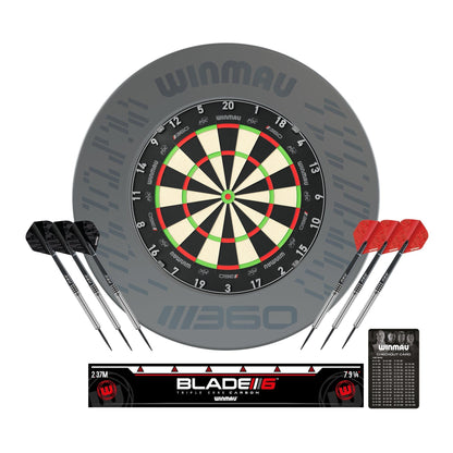 Winmau Blade 360 Surround Set | Pro Dartboard Bundle