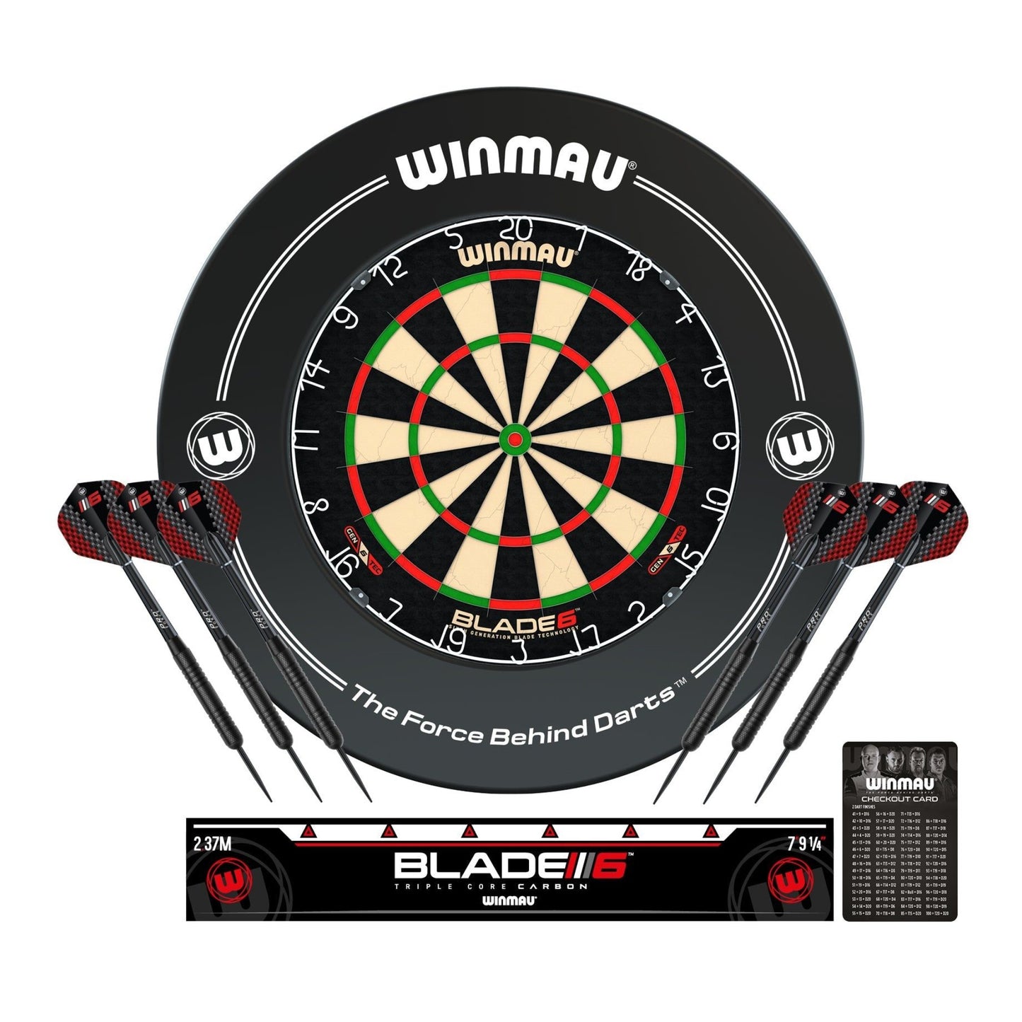 Winmau Blade 6 Surround Set - Premium Dartboard Bundle