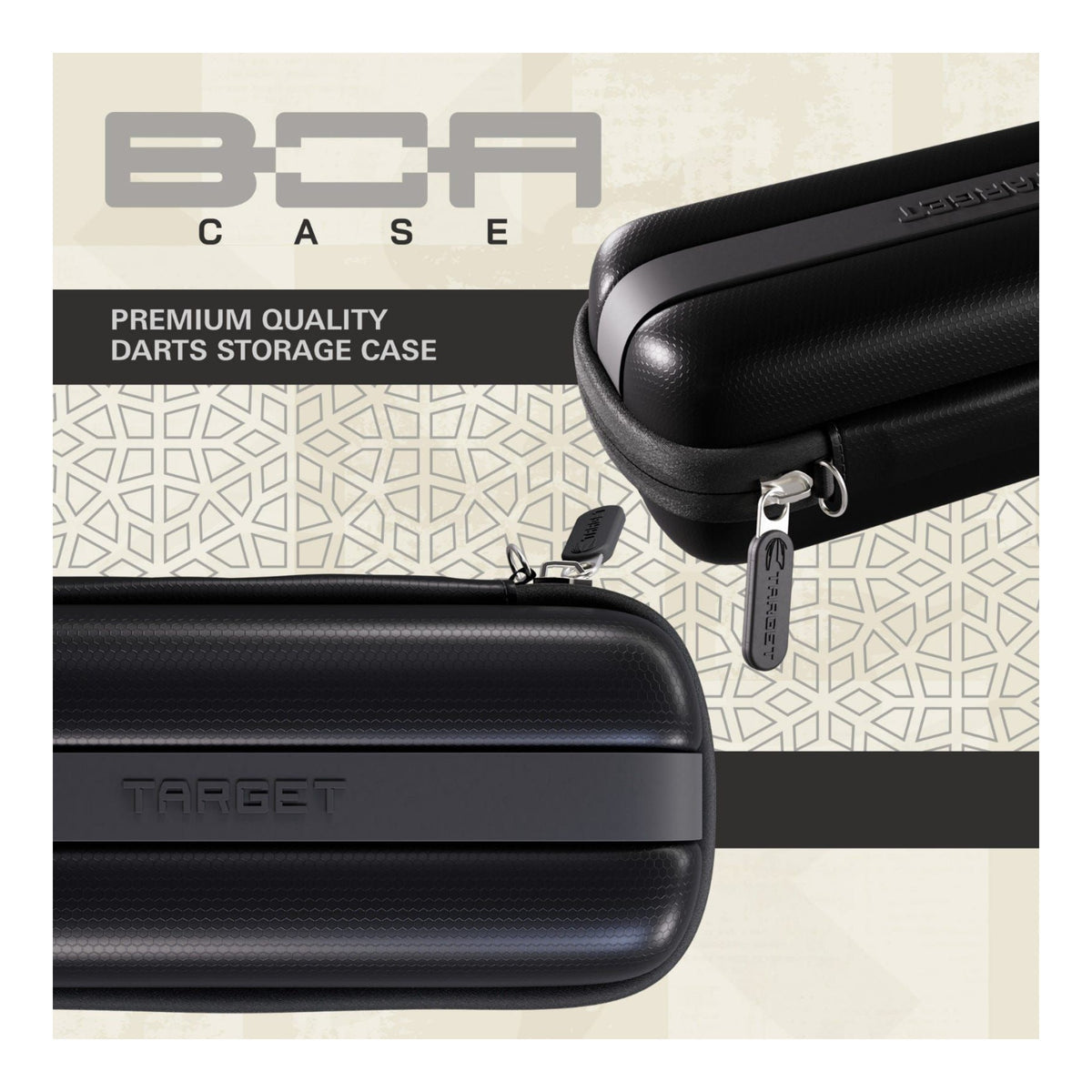Target Darts Black Boa Case | Rigid Assembled Dart Wallet
