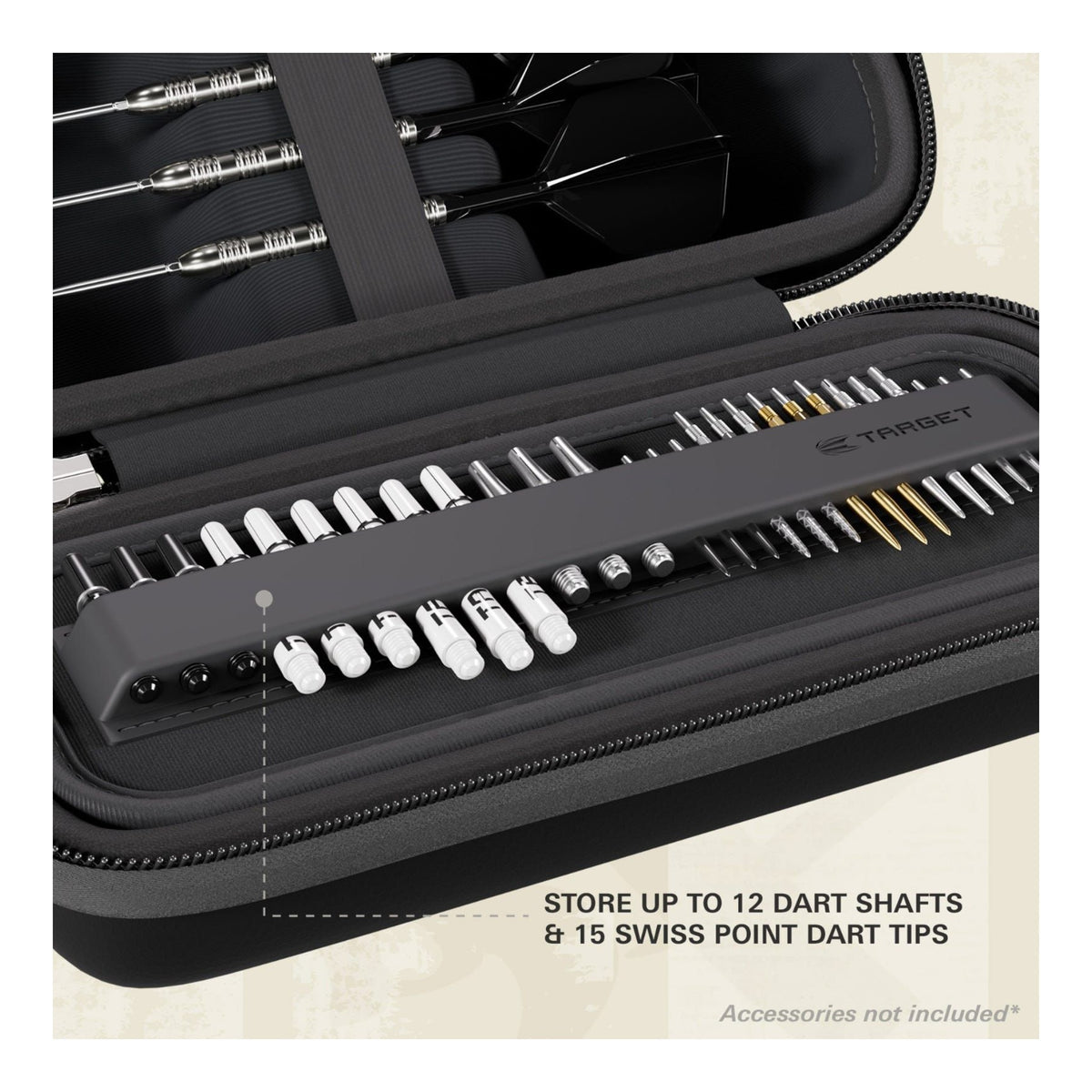 Target Darts Black Boa Case | Rigid Assembled Dart Wallet