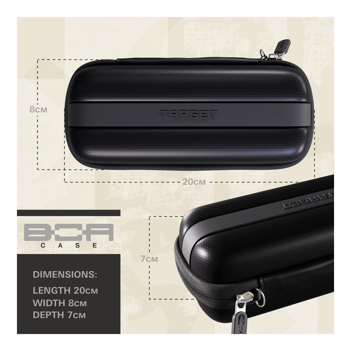 Target Darts Black Boa Case | Rigid Assembled Dart Wallet