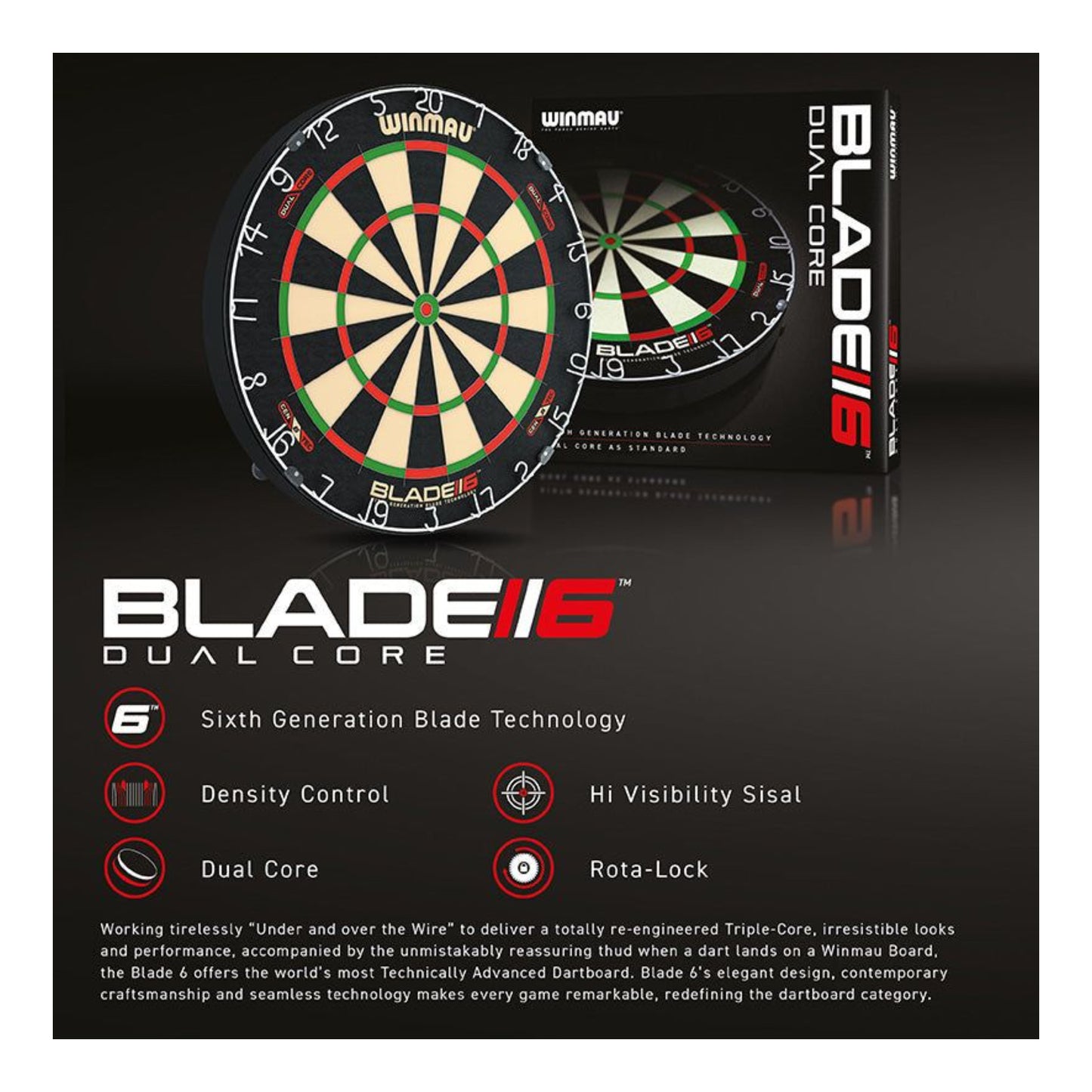 Winmau Blade 6 Dual Core Dartboard