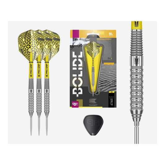 Target Bolide 02 SP Darts Box Contents with barrels flights and shafts