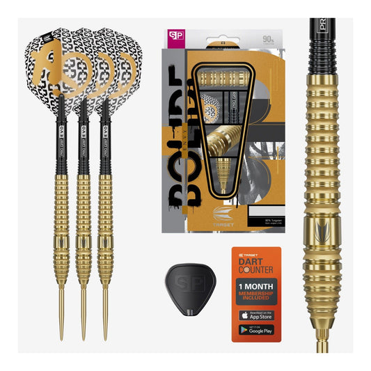 Complete packaging and accessories for Bolide Envy 03 darts