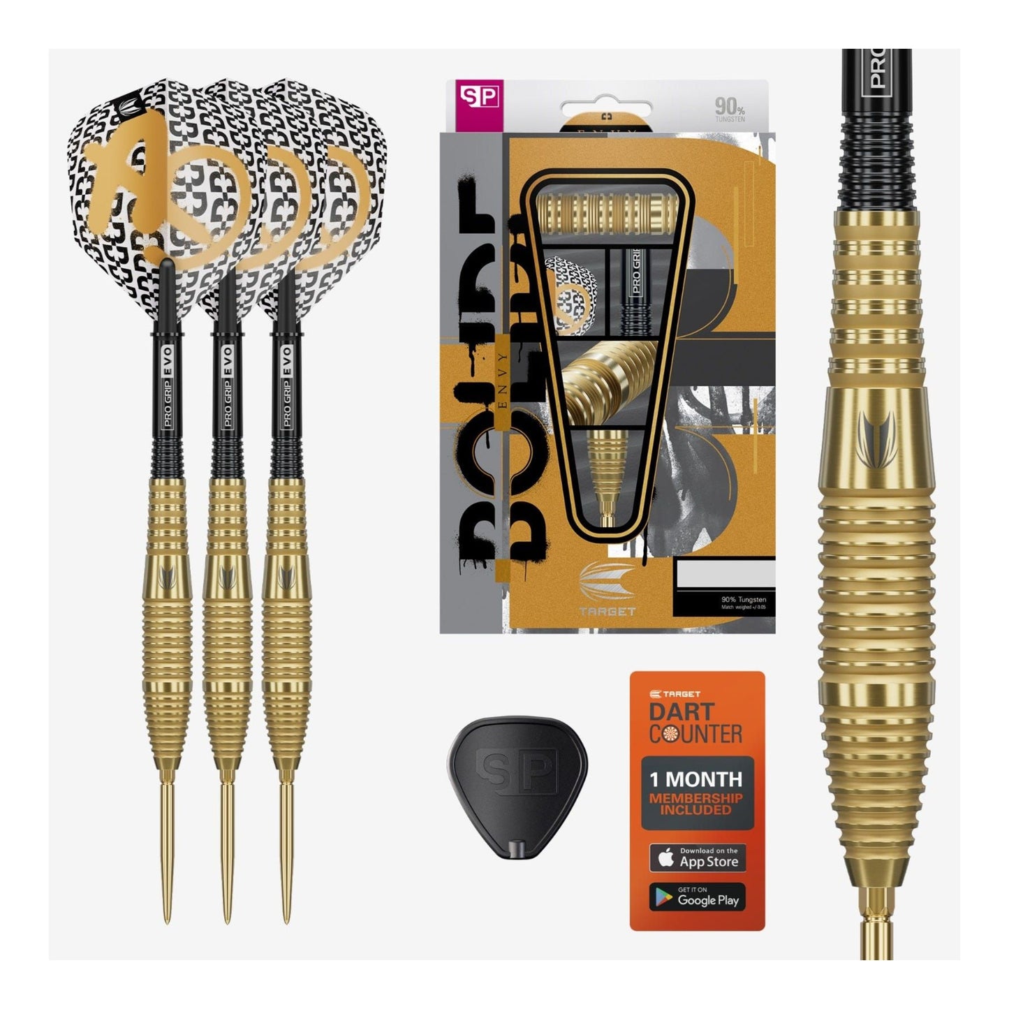 Complete retail packaging for Target Bolide Envy 05 Darts
