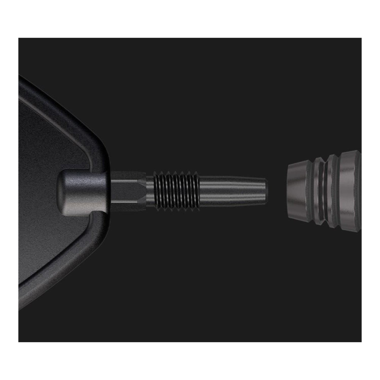 Close up of how to change the Swiss Point on a Bolide Void dart from Target Darts