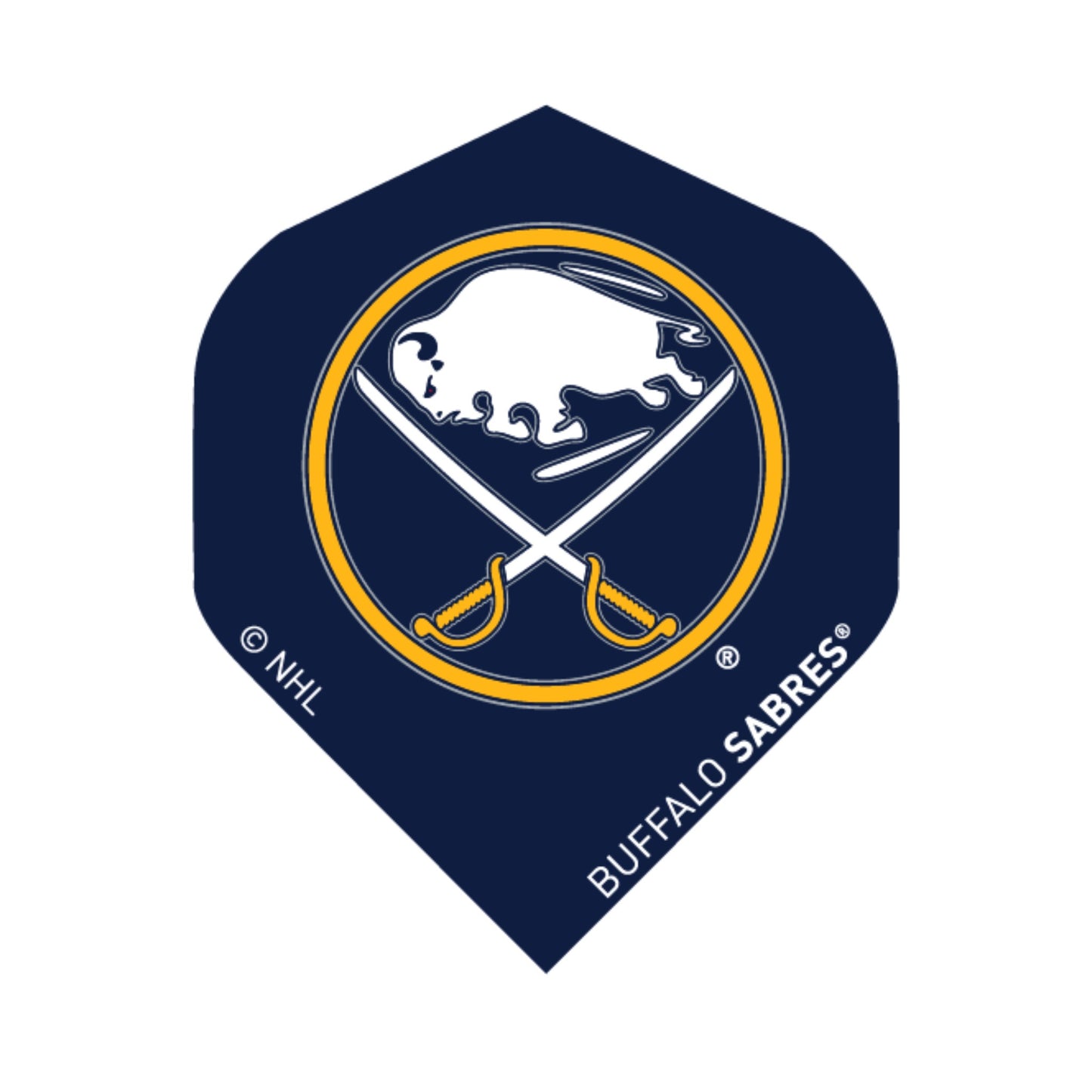 Buffalo Sabres logo on a blue background