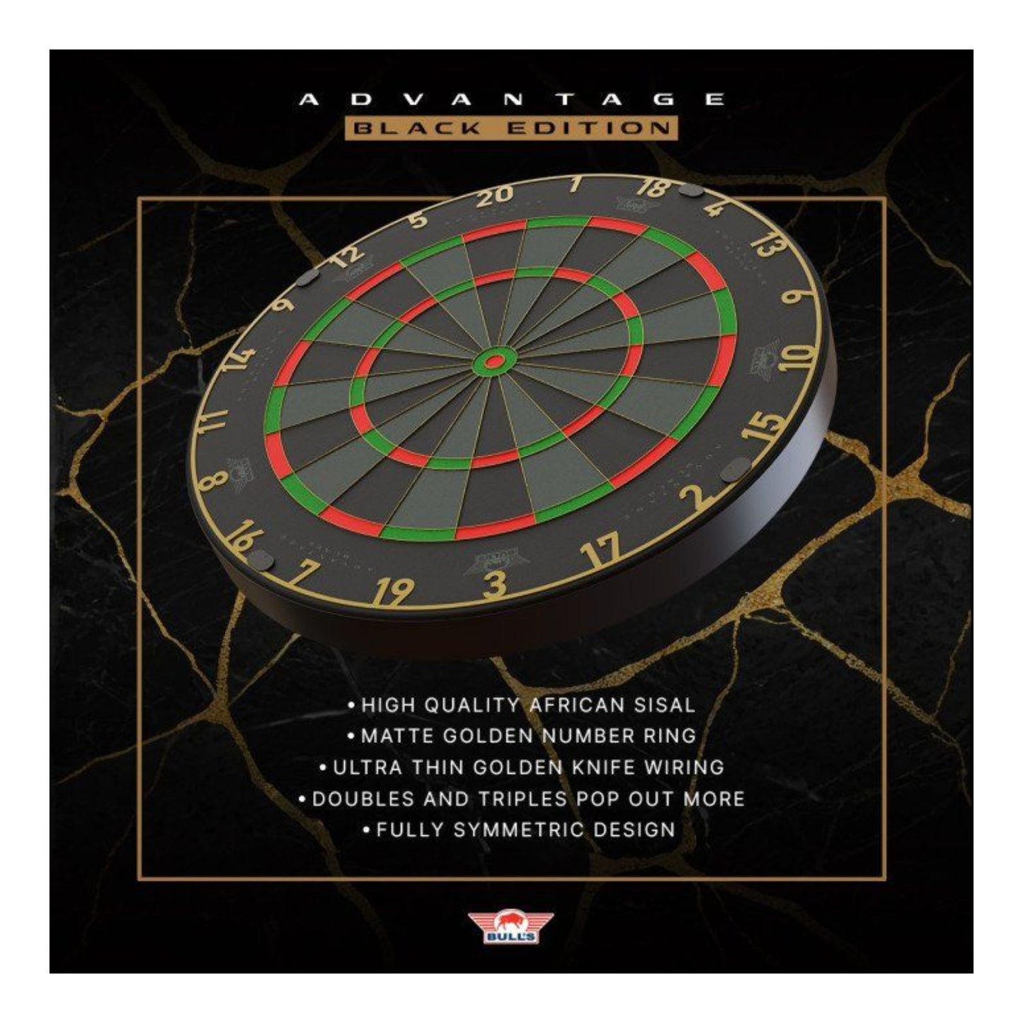Bull's Advantage Black Dartboard