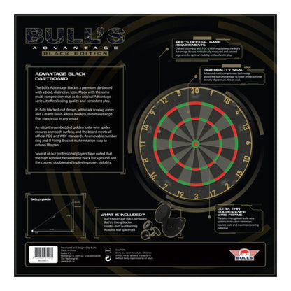 Bull's Advantage Black Dartboard