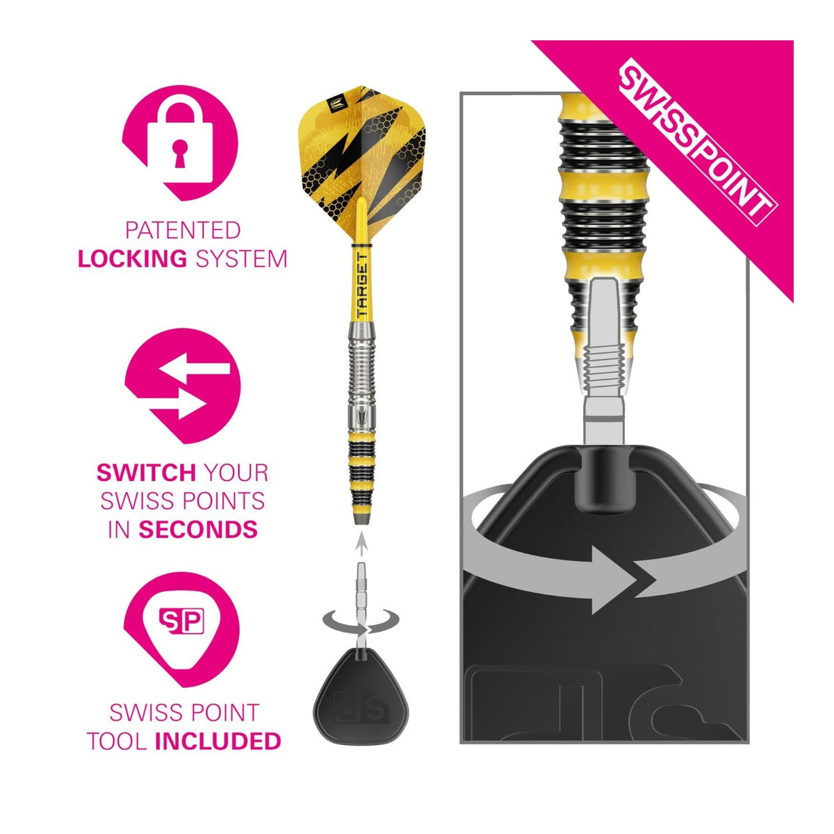 Target Buzz 03 SP Steel Tip Darts - 90% Tungsten