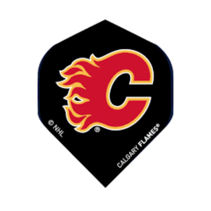 Calgary Flames logo on a black background