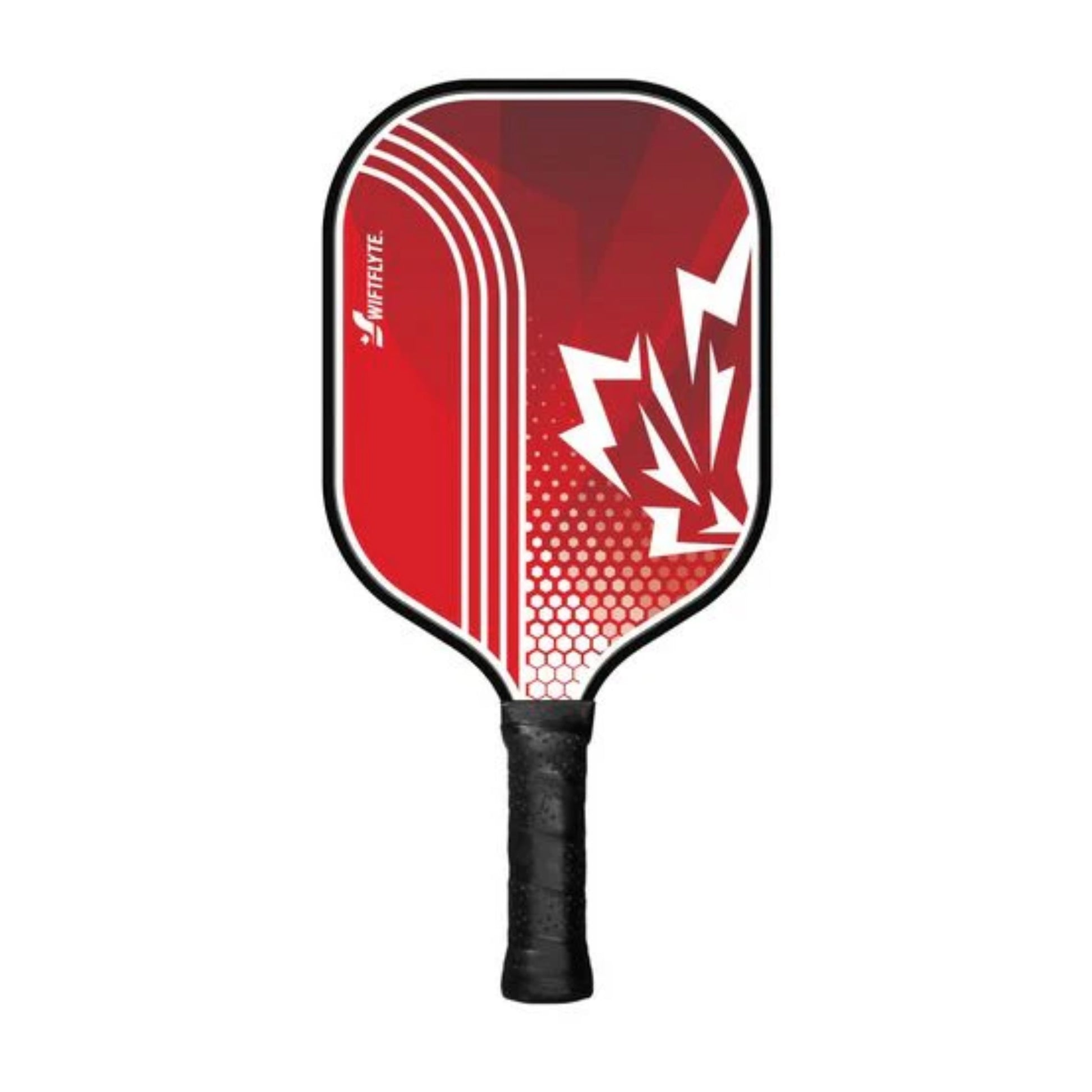 Close up of Swiftflyte Canuck Pickleball Paddle carbon fibre texture and edge guard