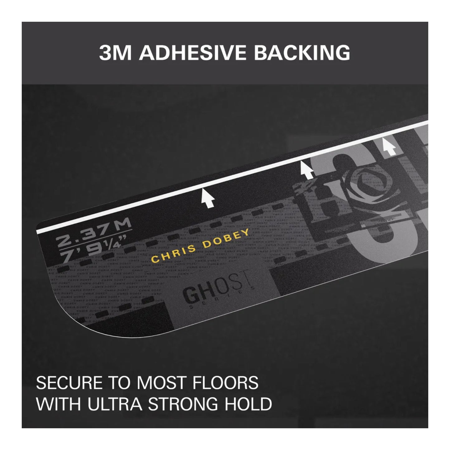 M adhesive backing detail of Target Darts throw line