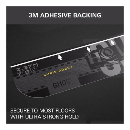 M adhesive backing detail of Target Darts throw line