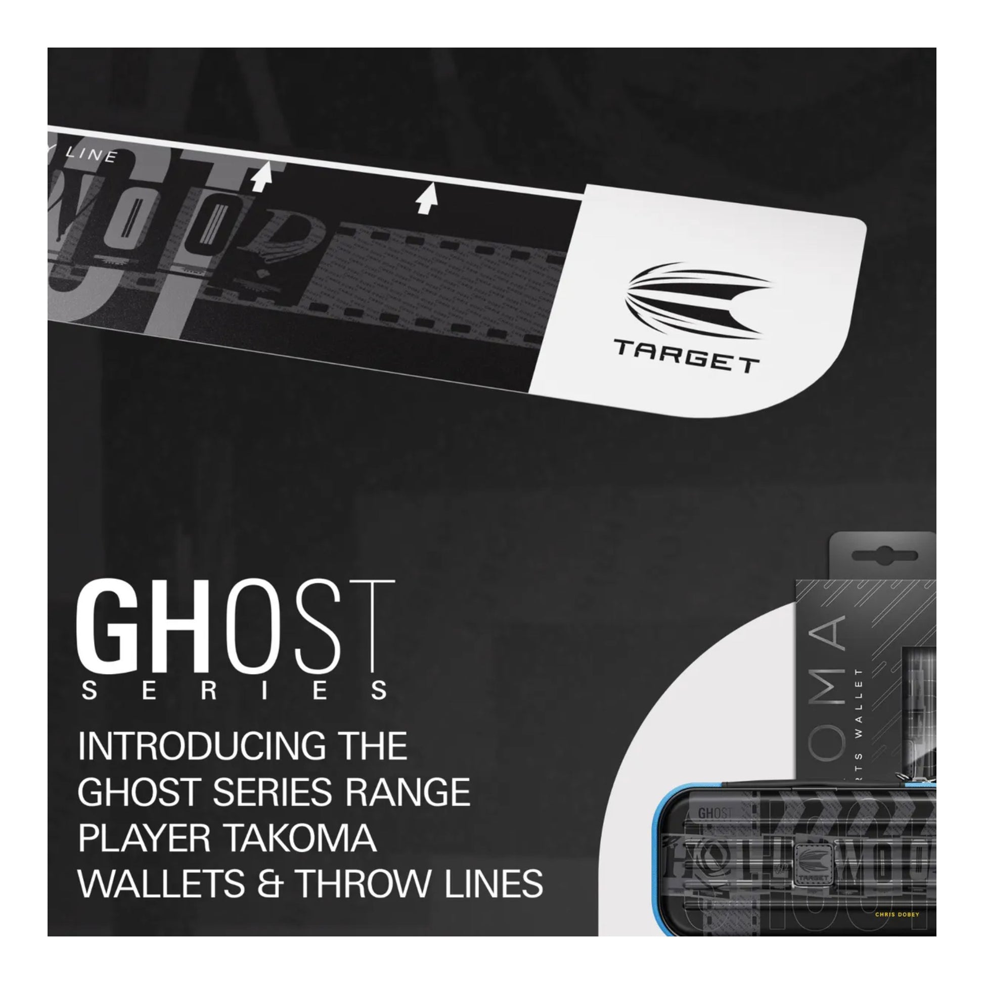 Target Darts Chris Dobey Ghost Throw Line packaging front view