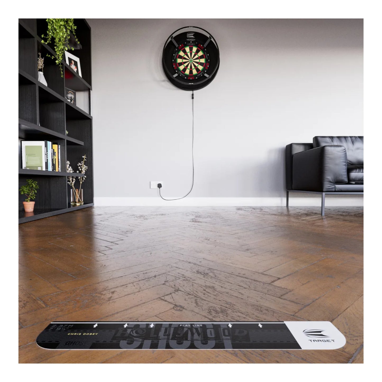 Chris Dobey Ghost throw line installed at proper oche distance