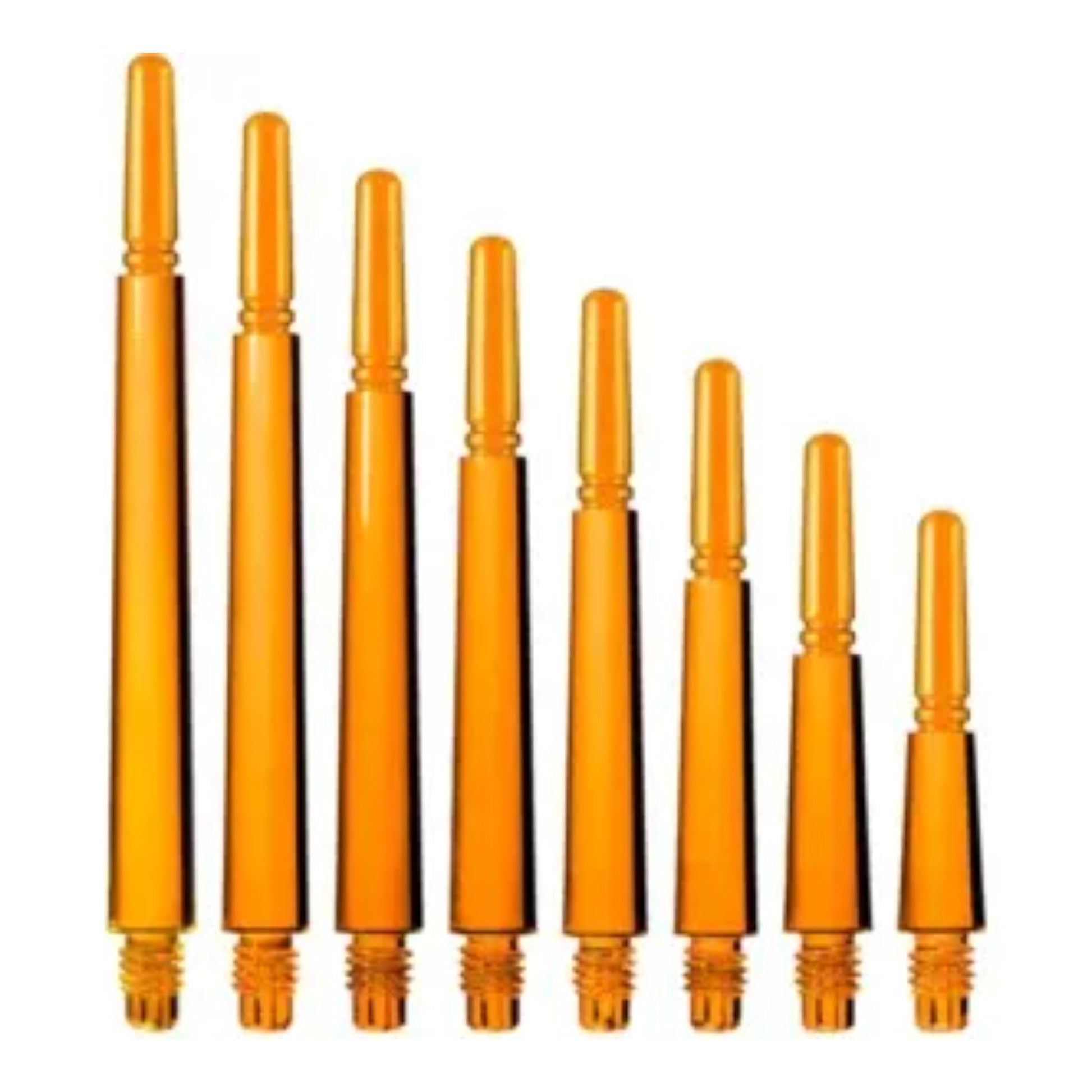 Fit Gear Spinning Normal Shafts Clear Orange sizes compared