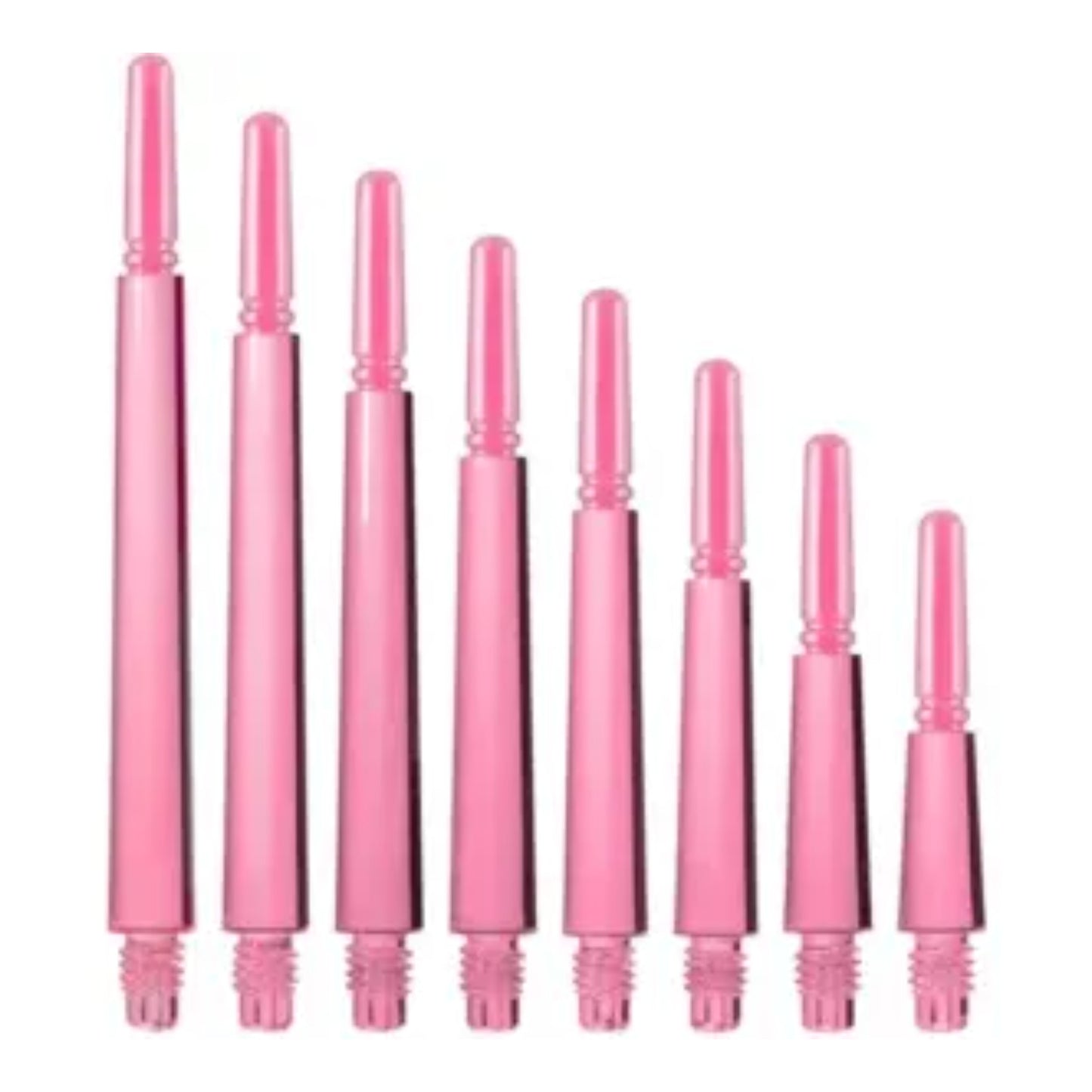 Fit Gear Spinning Normal Shafts Clear Pink sizes compared