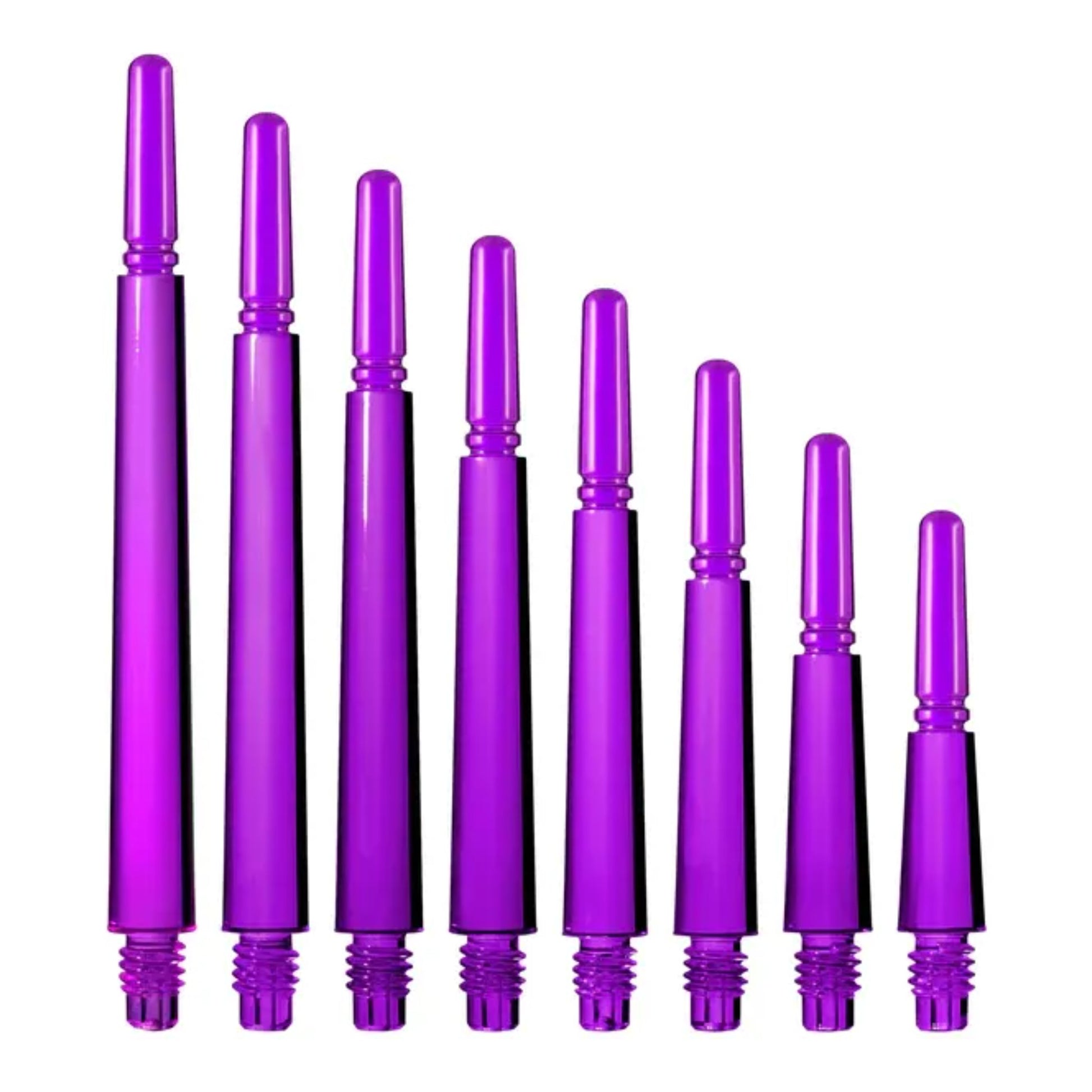 Fit Gear Spinning Normal Shafts Clear Purple sizes compared