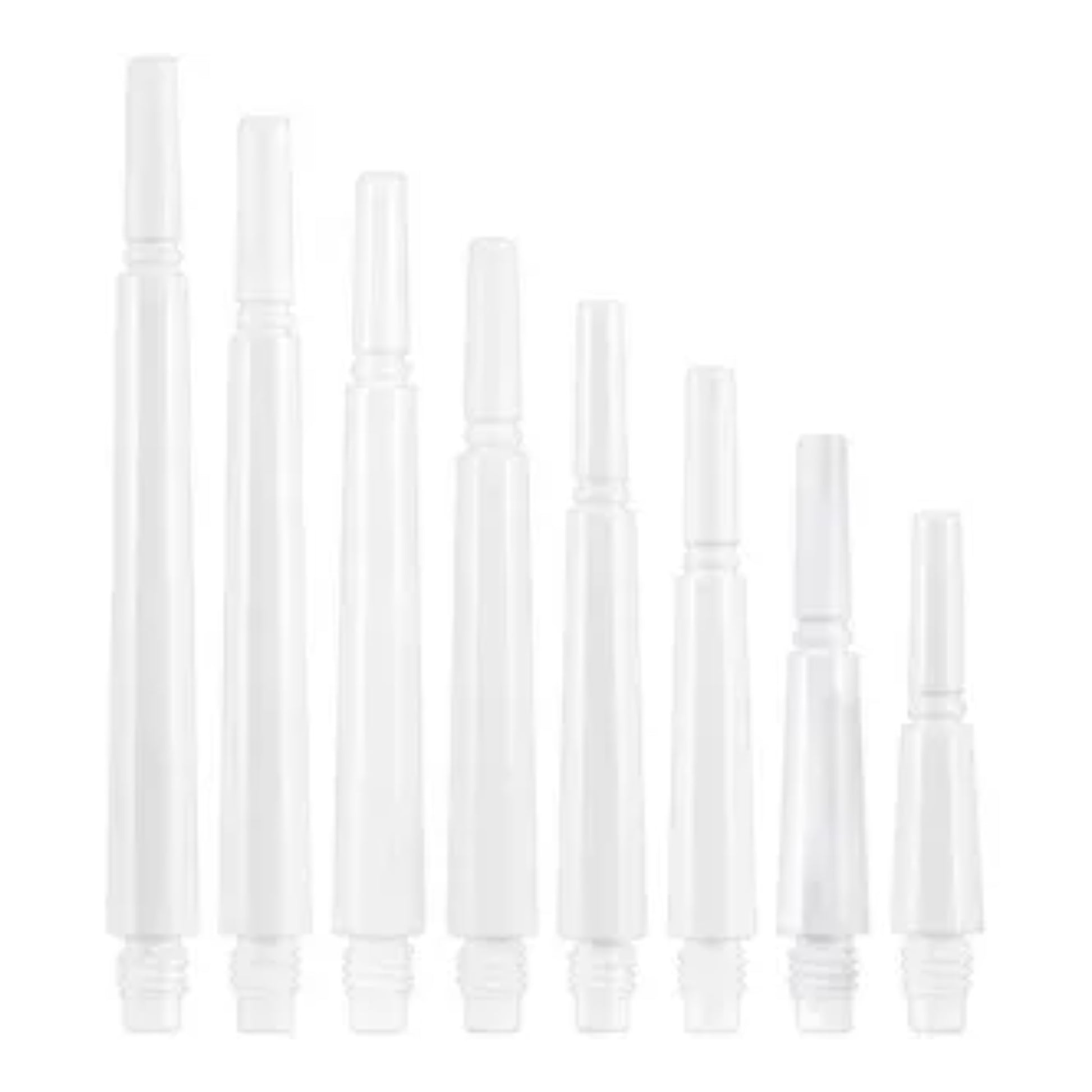 Fit Gear Shafts (Locked Normal) Clear White sizes shown