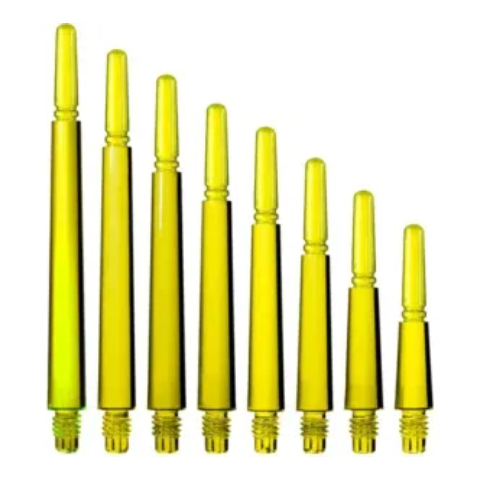 Fit Gear Spinning Normal Shafts Clear Yellow sizes compared